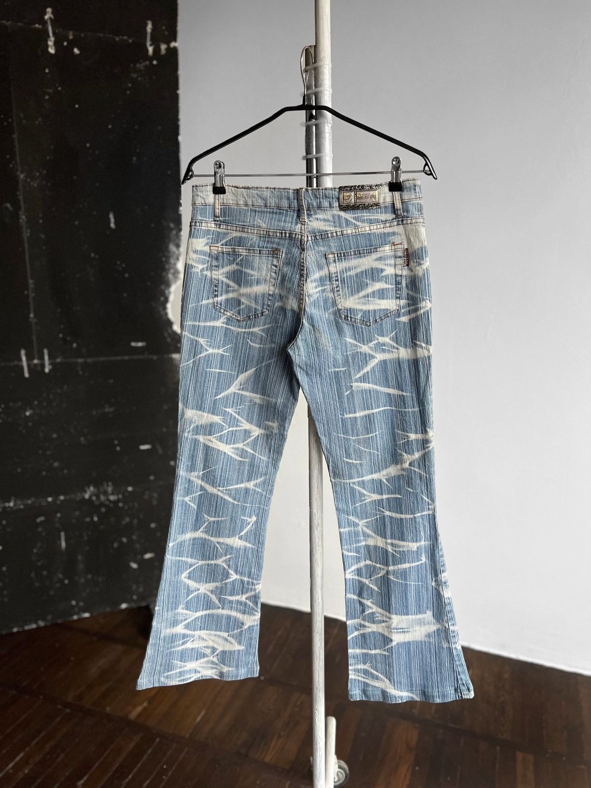 Japanese Brand × Vintage A.N.Y Jeans Womens Vintage Y2K Blue White Flared Wash Size 30" / US 8 / IT 44 - 3 Thumbnail