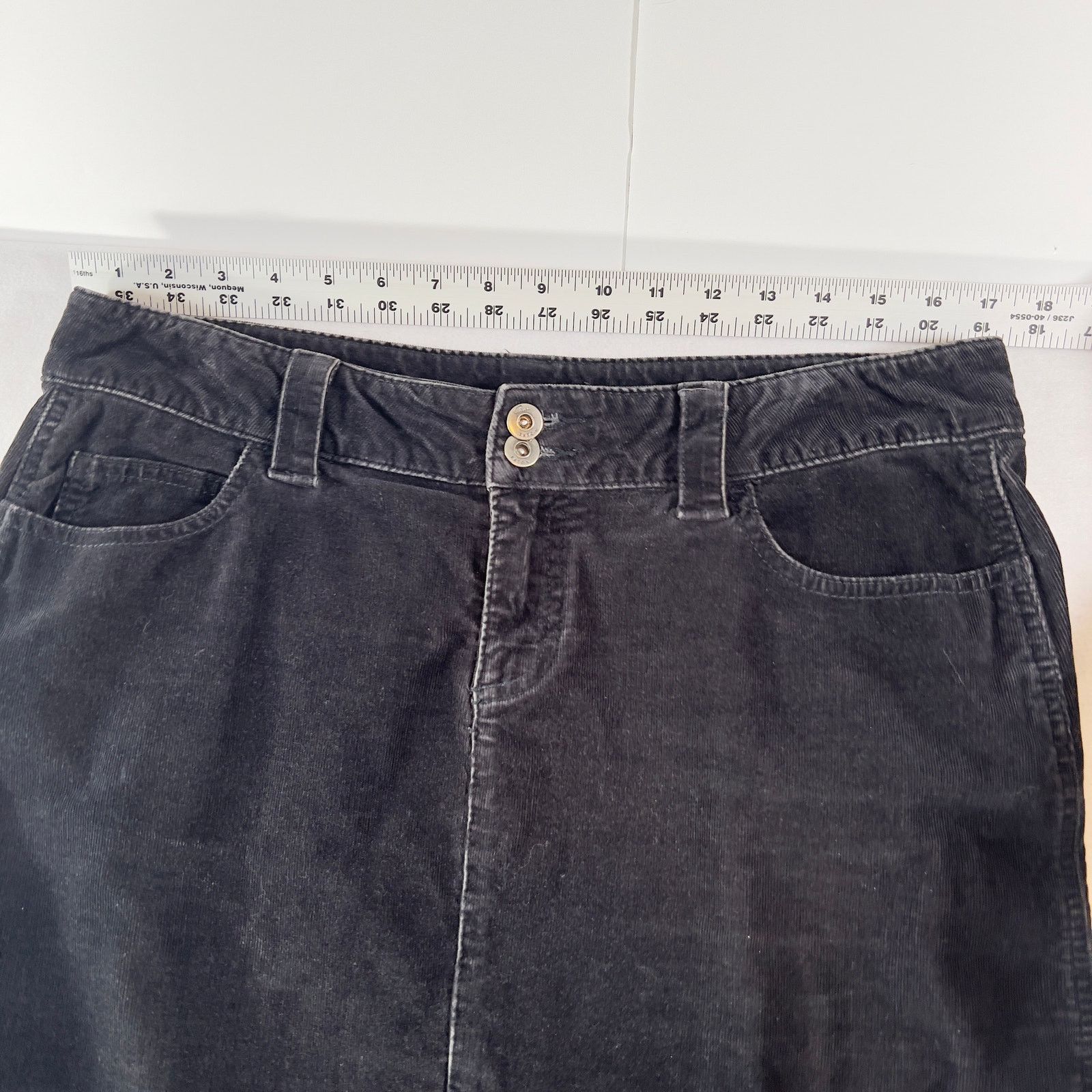 Other Riders Copper Skirt Corduroy Womans 9M Hi Lo Flounce Trumpet Size 35" - 7 Thumbnail