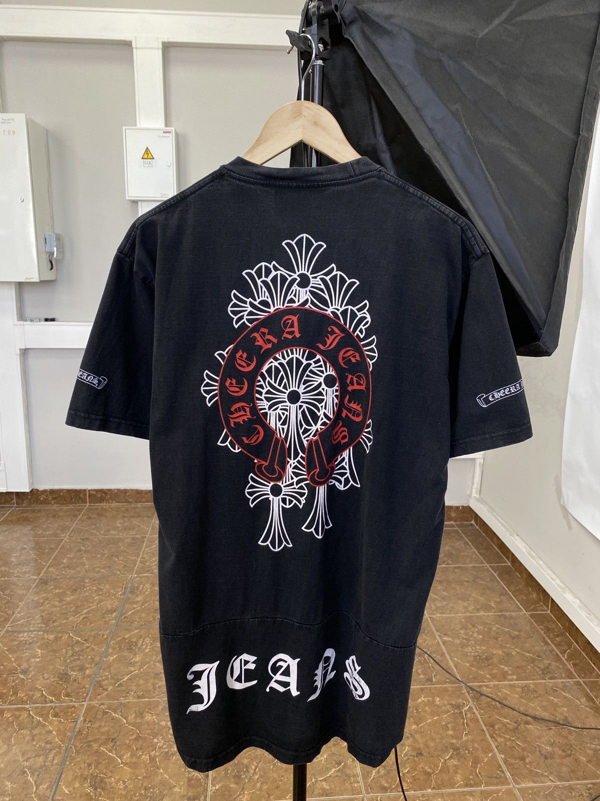 Japanese Brand × Vintage Y2K Cheera Jeans Big Logo Inspired by chrome H T-Shirt Size US L / EU 52-54 / 3 - 1 Thumbnail