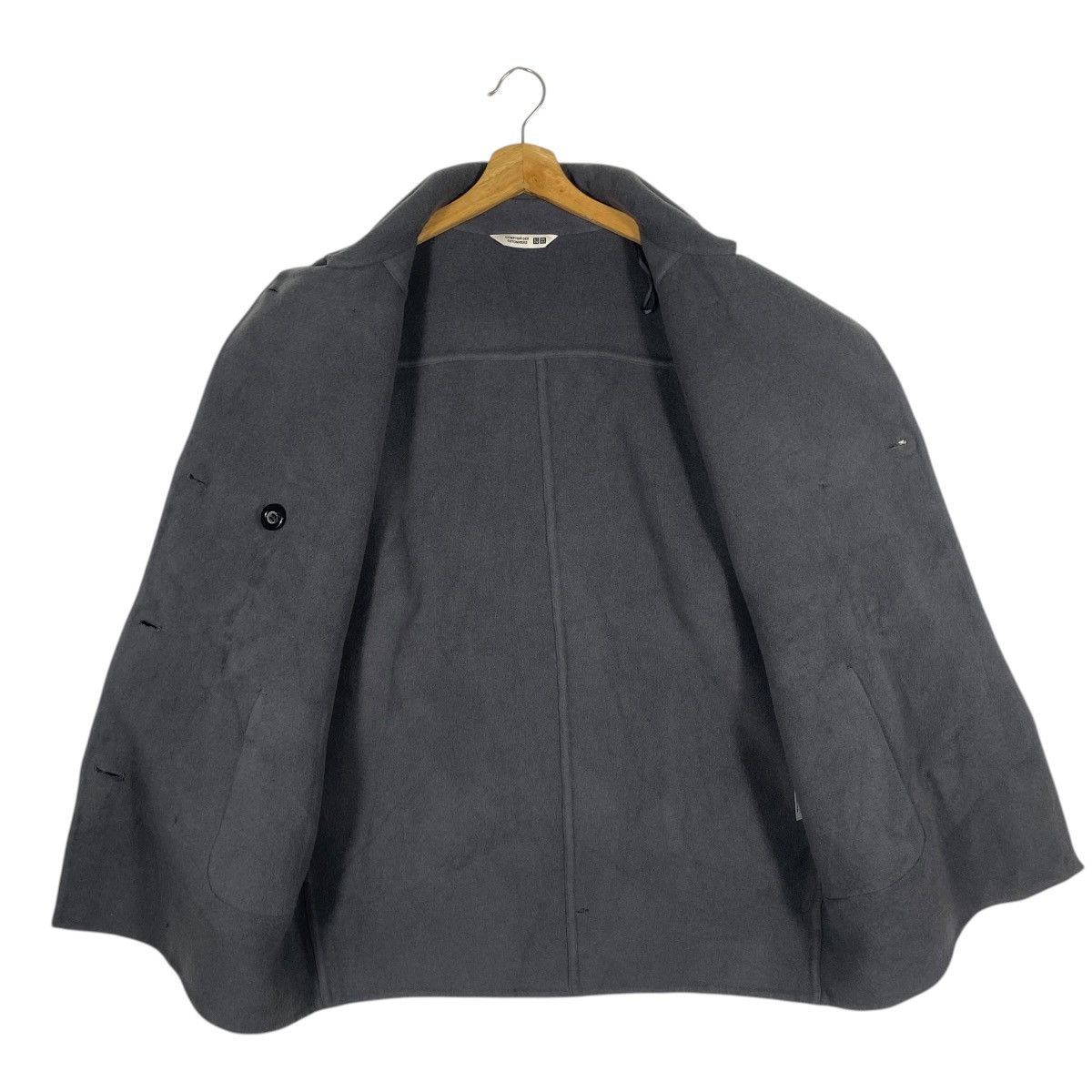 Uniqlo Comptoir Des Cotonniers Wool Blend Half Coat M Dark Grey Size US M / EU 48-50 / 2 - 6 Thumbnail