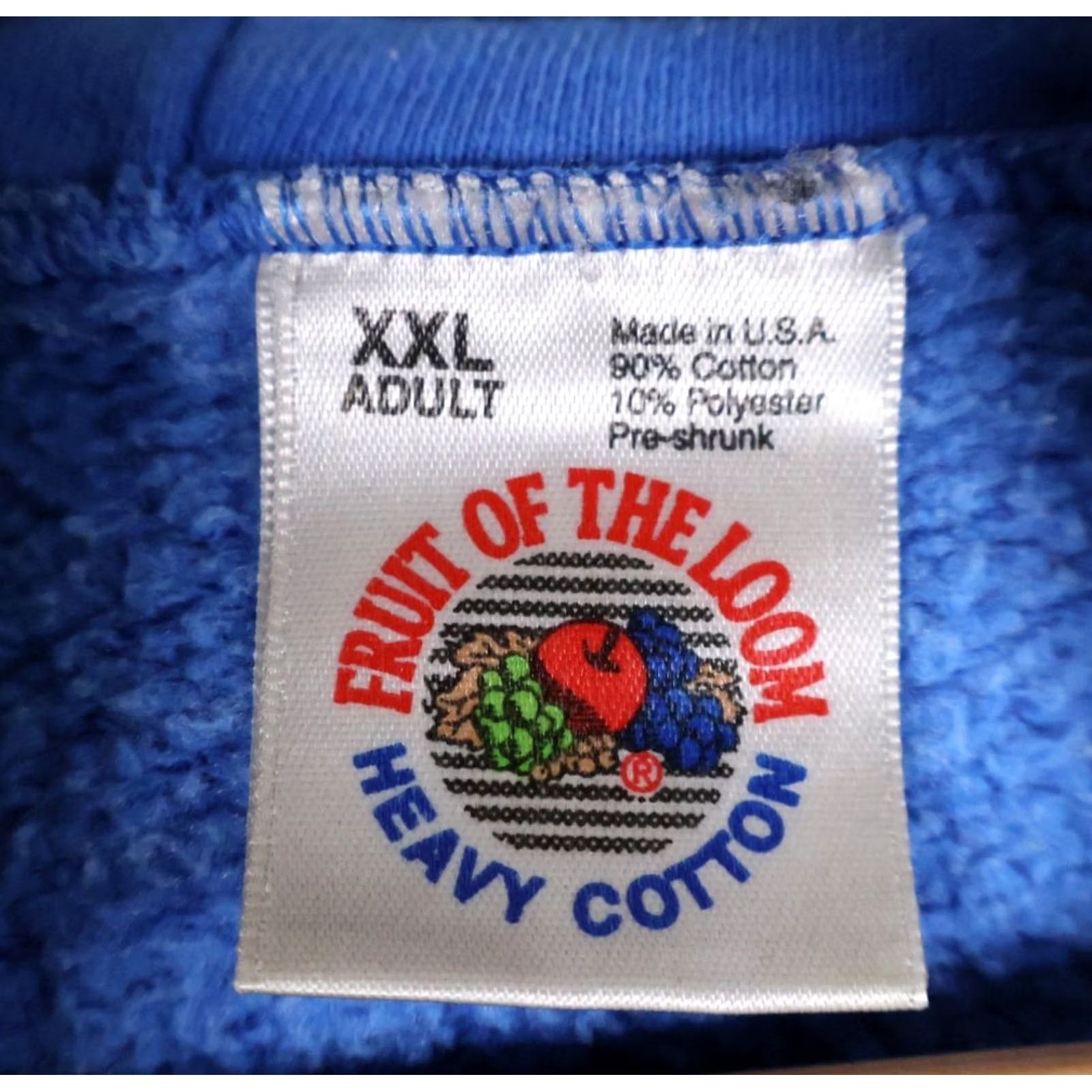 Fruit Of The Loom VINTAGE 90s Juneau Alaska Ski Hoodie Mens XL Blue Pullover Sweatshirt Heavy Cotton VTG Size US XL / EU 56 / 4 - 3 Thumbnail