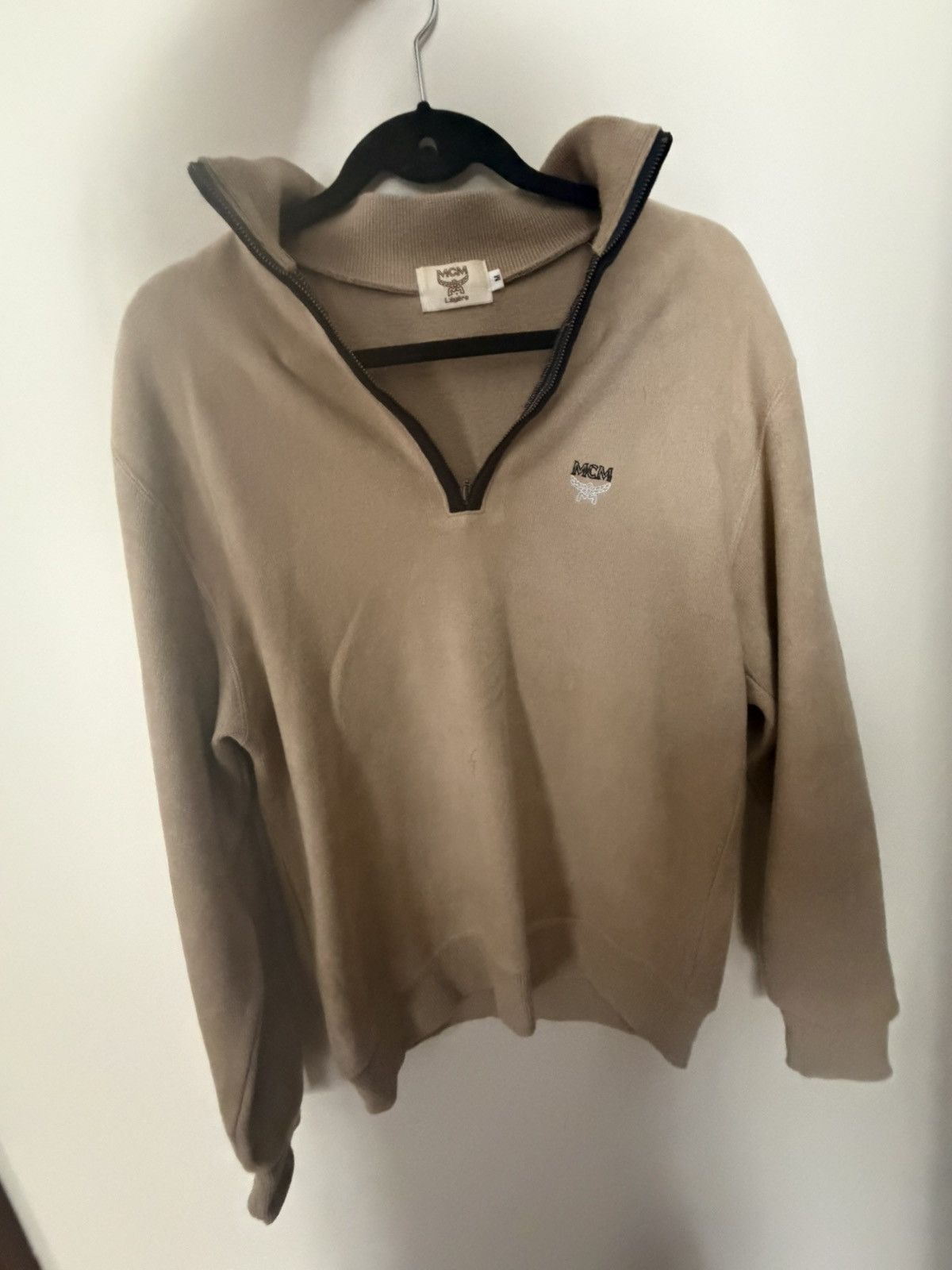 MCM Rare Vintage MCM Quarter-Zip - Beige- Size M Size US M / EU 48-50 / 2 - 1 Thumbnail