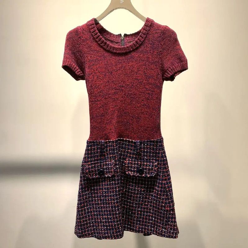 Versace Versace Red Wool Dress for Women 0089 Size S / US 4 / IT 40 - 1 Thumbnail