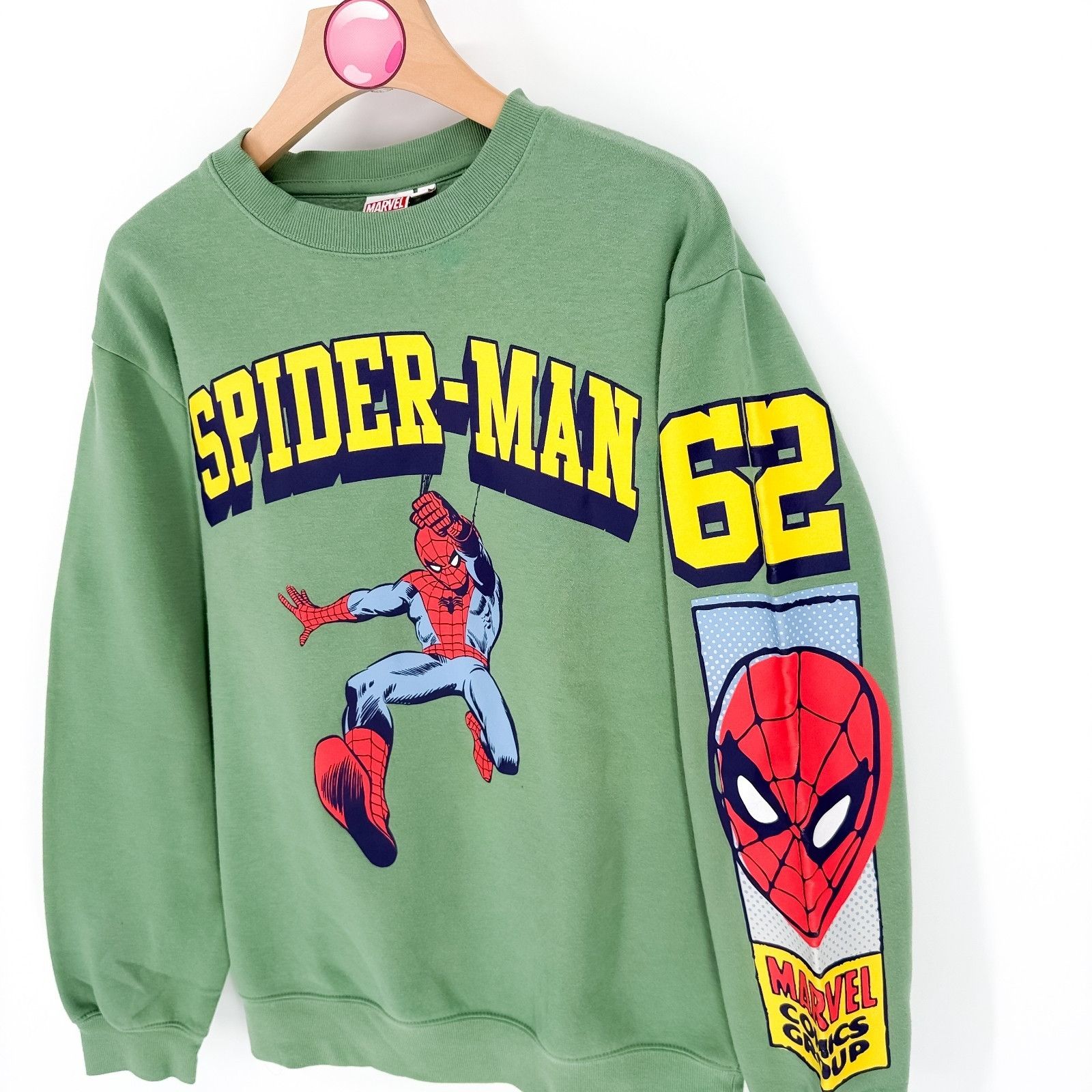Other Marvel Spider Man 62 Comic Group Long Sleeve Sweatshirt Gree Size US M / EU 48-50 / 2 - 3 Thumbnail