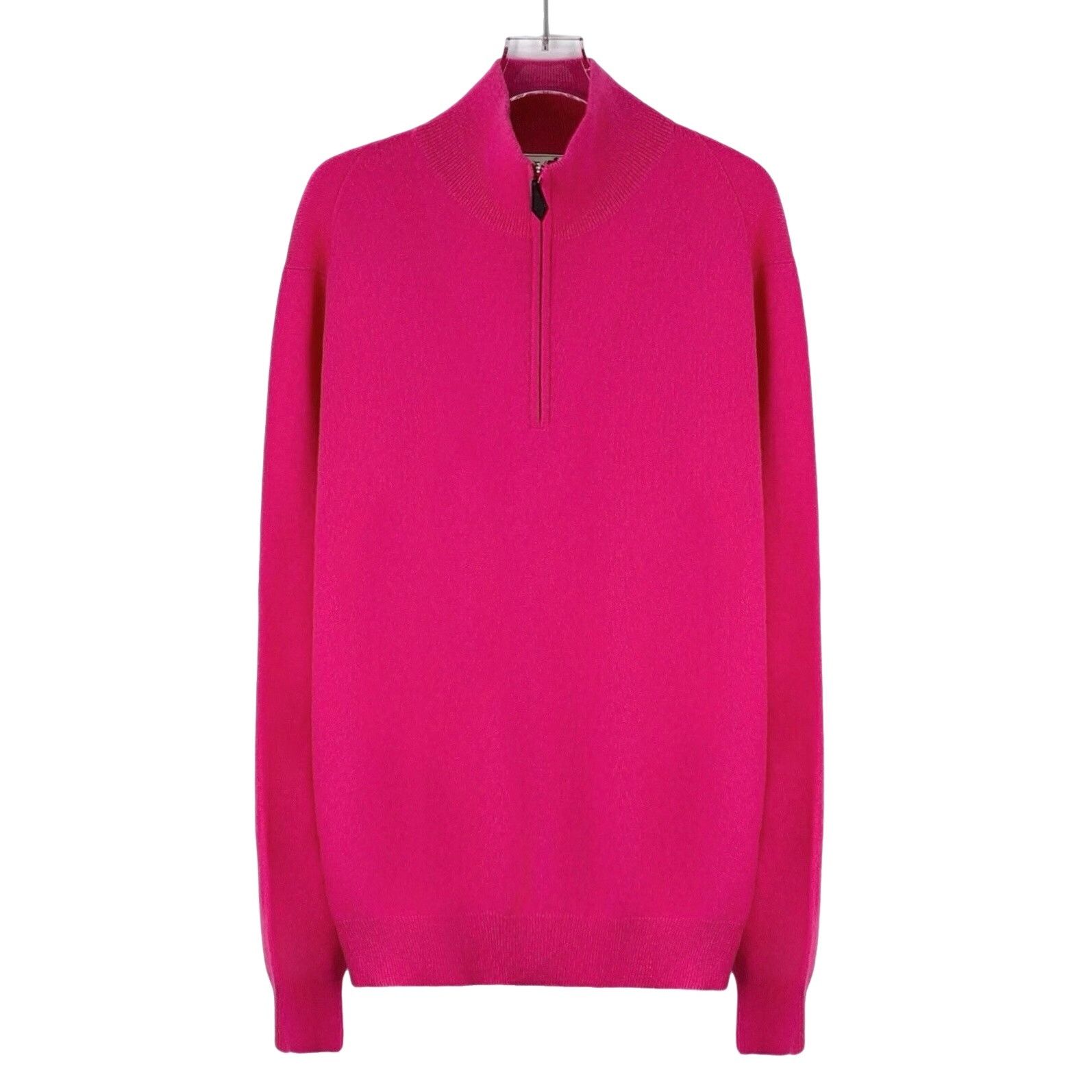 Hermes Hermes Pink Cashmere Half-Zip Sweater Size M Size US M / EU 48-50 / 2 - 1 Thumbnail