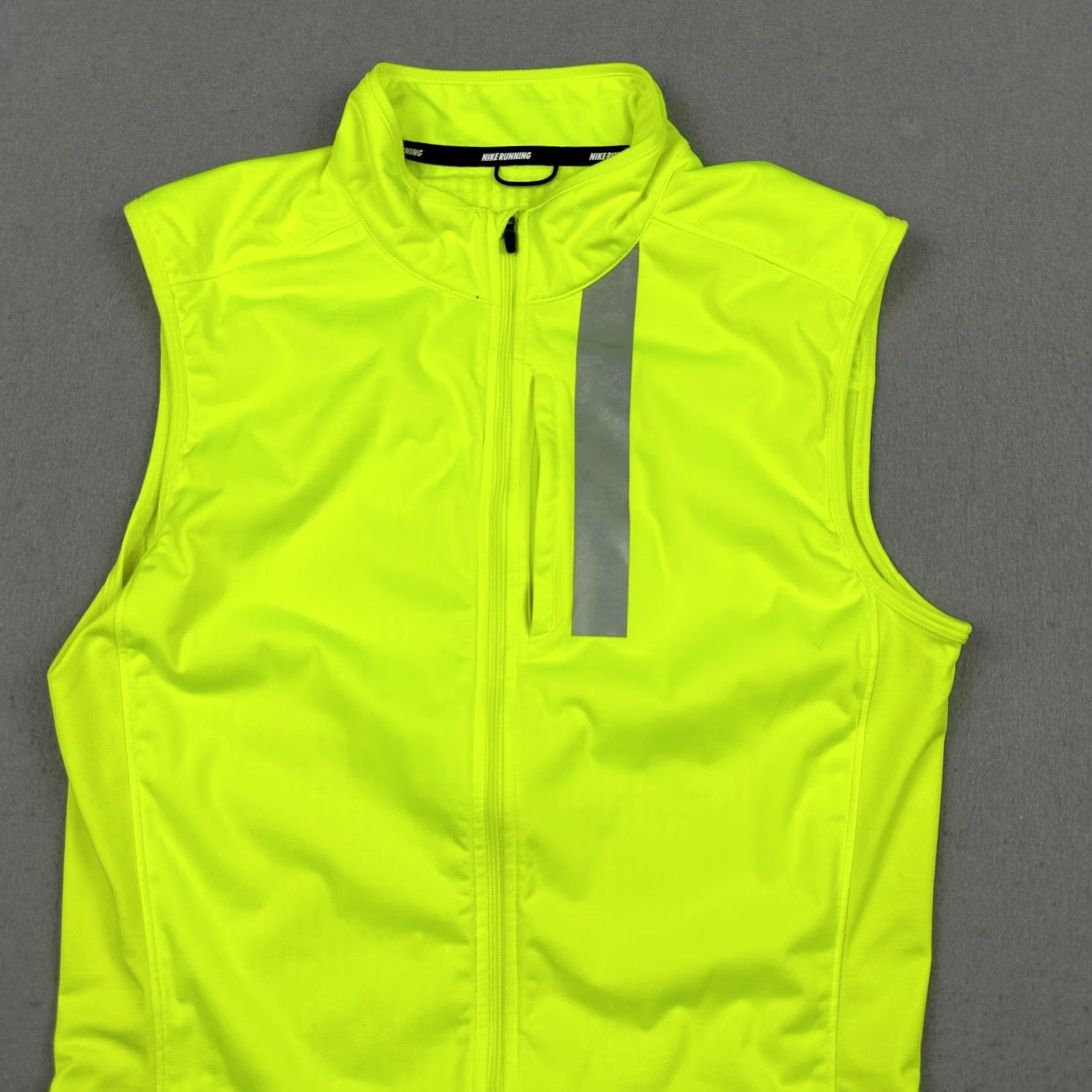 Nike Nike Vest Mens Small Volt Yellow Zip Windbreaker Thermal Reflective Running S Size US S / EU 44-46 / 1 - 2 Thumbnail