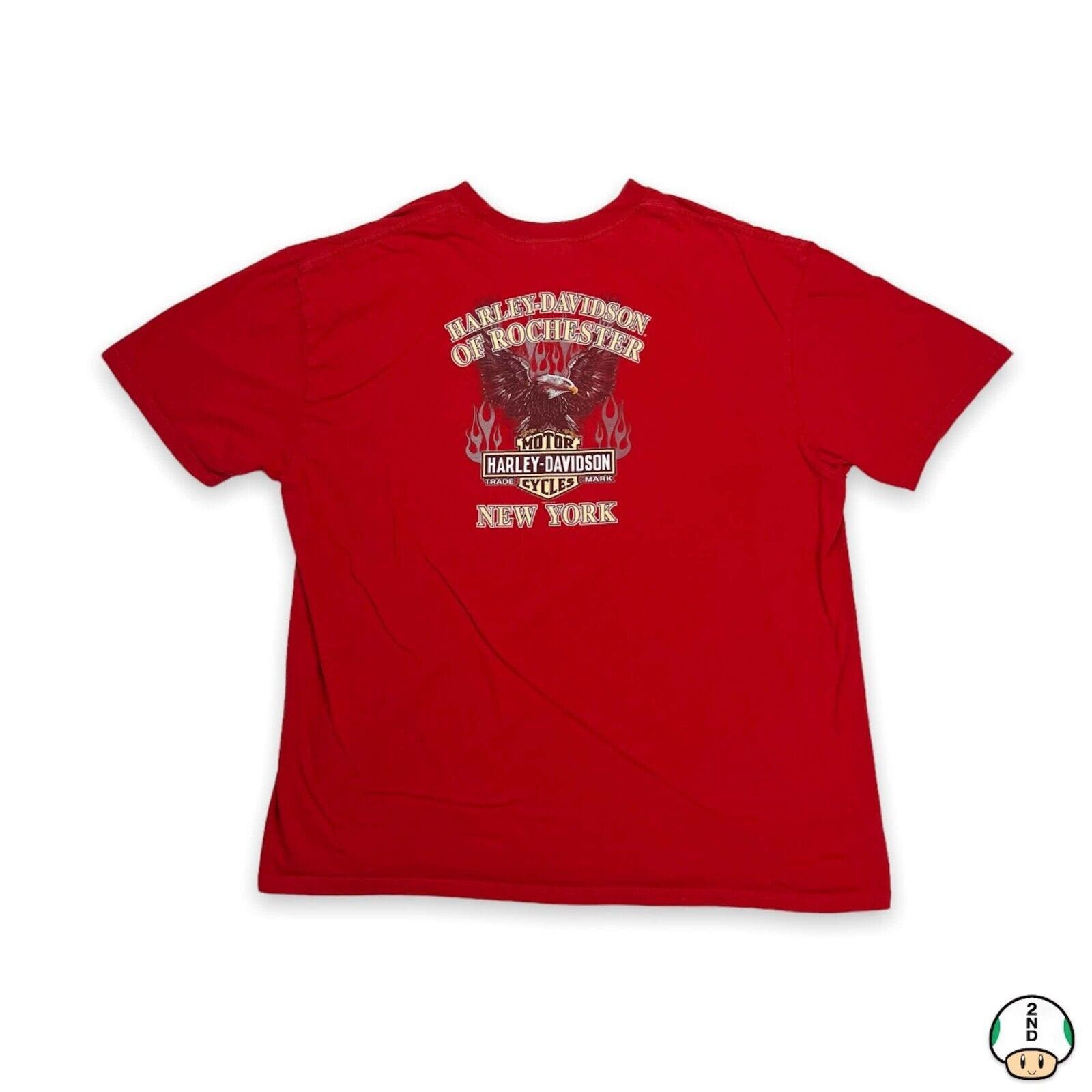 Harley Davidson × Vintage Vintage 2012 Harley Davidson T Shirt New York Motorcycle Tee Size US XXL / EU 58 / 5 - 1 Thumbnail