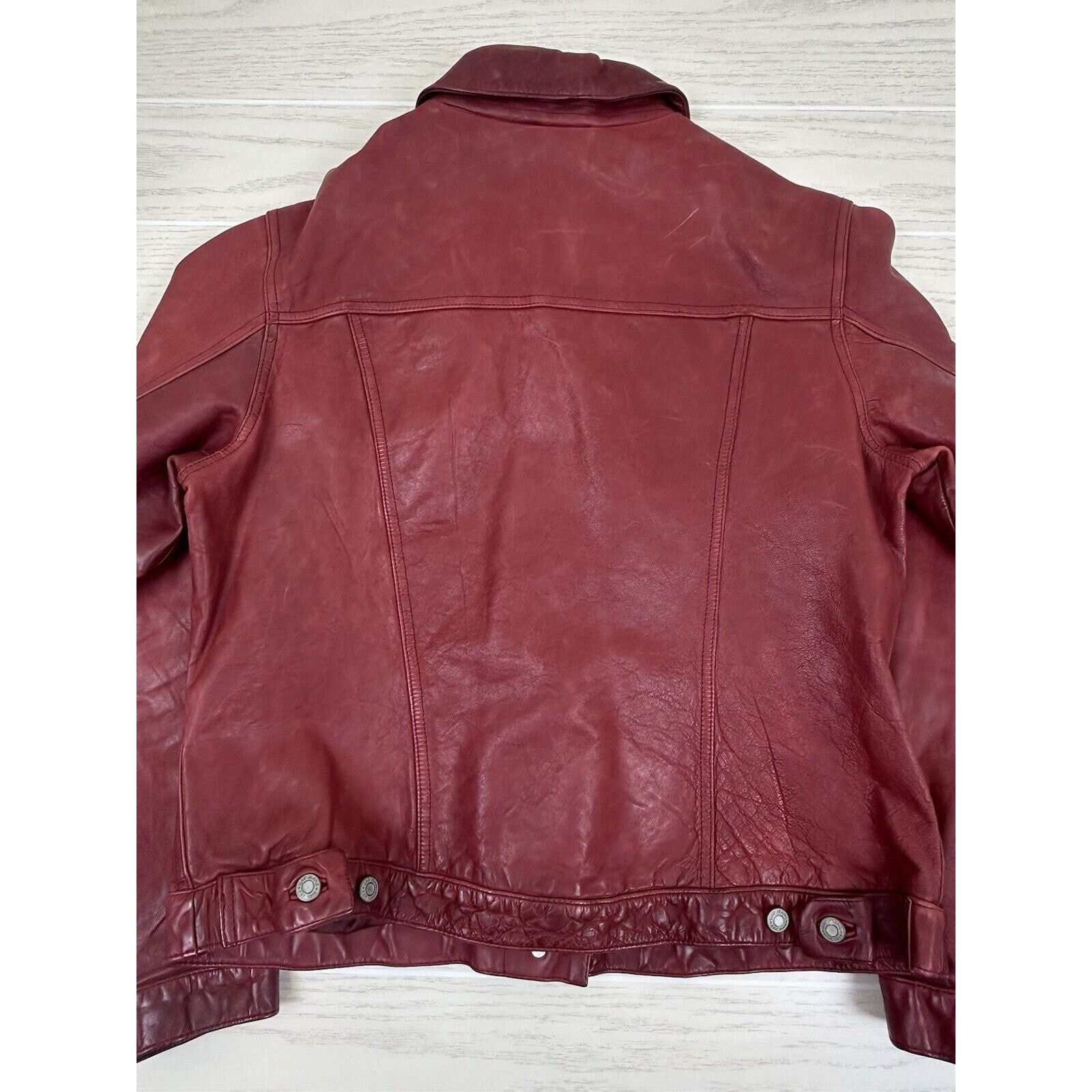 Gap × Vintage Vintage 1999 Gap Leather Jacket Size L / US 10 / IT 46 - 10 Thumbnail