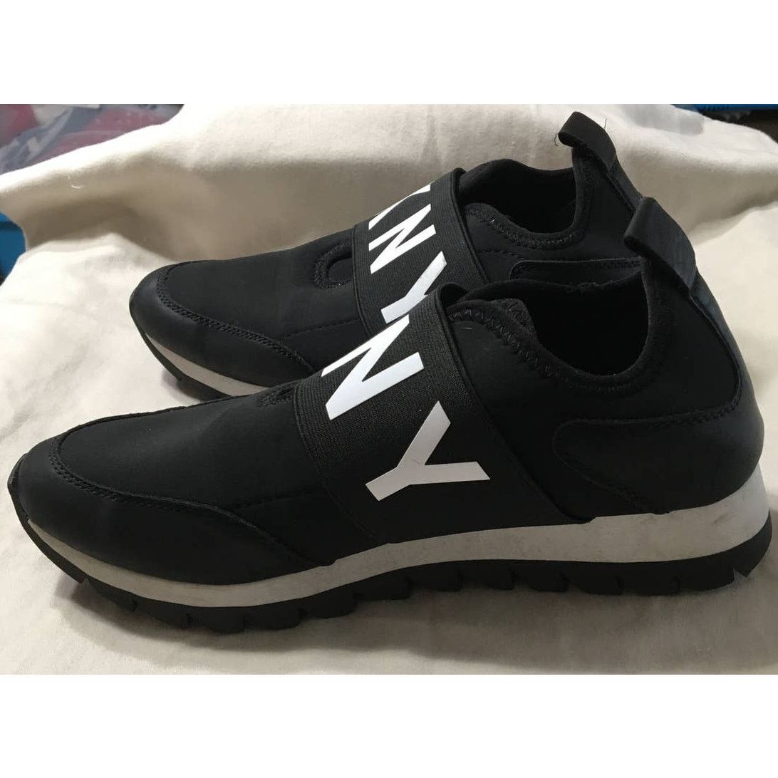DKNY DKNY Black & White Stretch Slip On Size 7 Shoes W DKNY Band Size US 7 / IT 37 - 3 Thumbnail