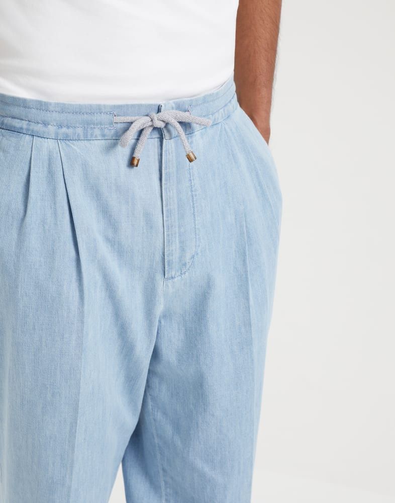 Brunello Cucinelli o1w1db10825 Denim Pants in Light Blue Size US 32 / EU 48 - 2 Thumbnail