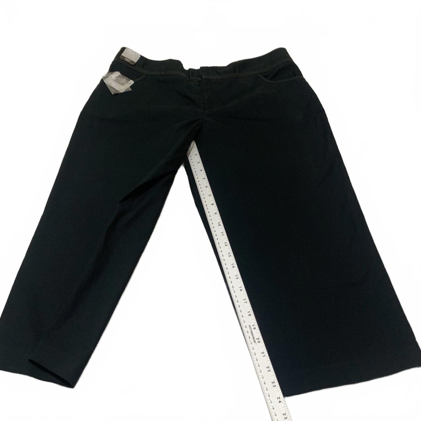 Mossimo Mossimo Women's Size 20W Black Cropped Wide-Leg Pants Size 42" / US 20 - 4 Thumbnail
