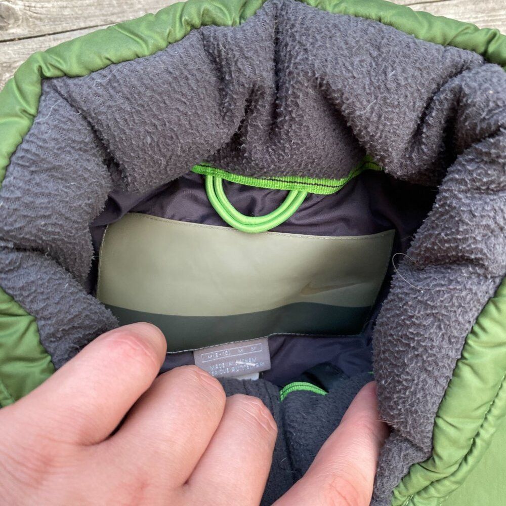 Nike × Vintage Vintage Y2K Gray Tab Nike Puffer Jacket Olive Green Medium Size M / US 6-8 / IT 42-44 - 8 Thumbnail