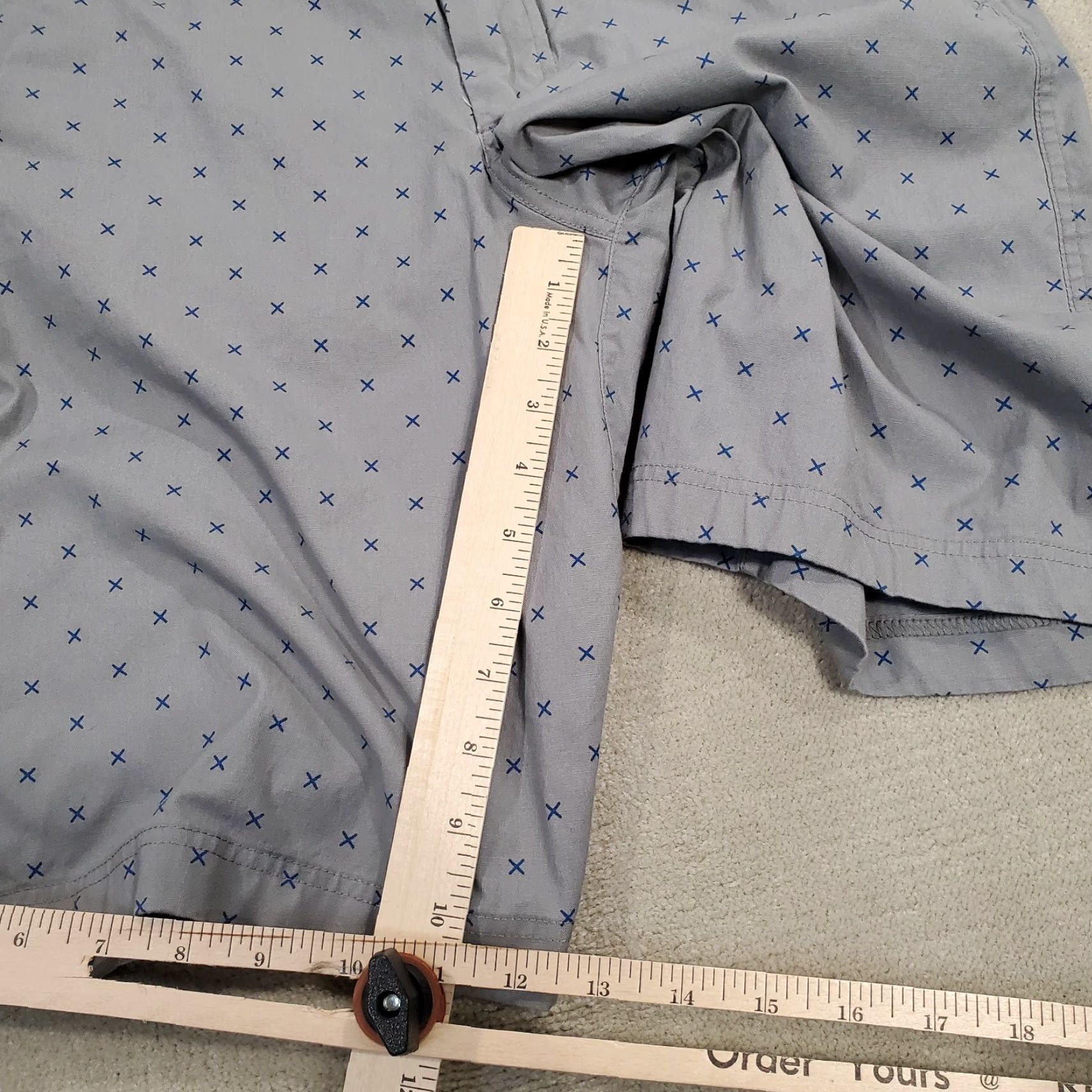Lululemon Lululemon Shorts Mens 30 Gray Flat Front Geometric Chino Cotton Blend Spandex Pockets Regular Vintage No Size US 30 / EU 46 - 5 Thumbnail