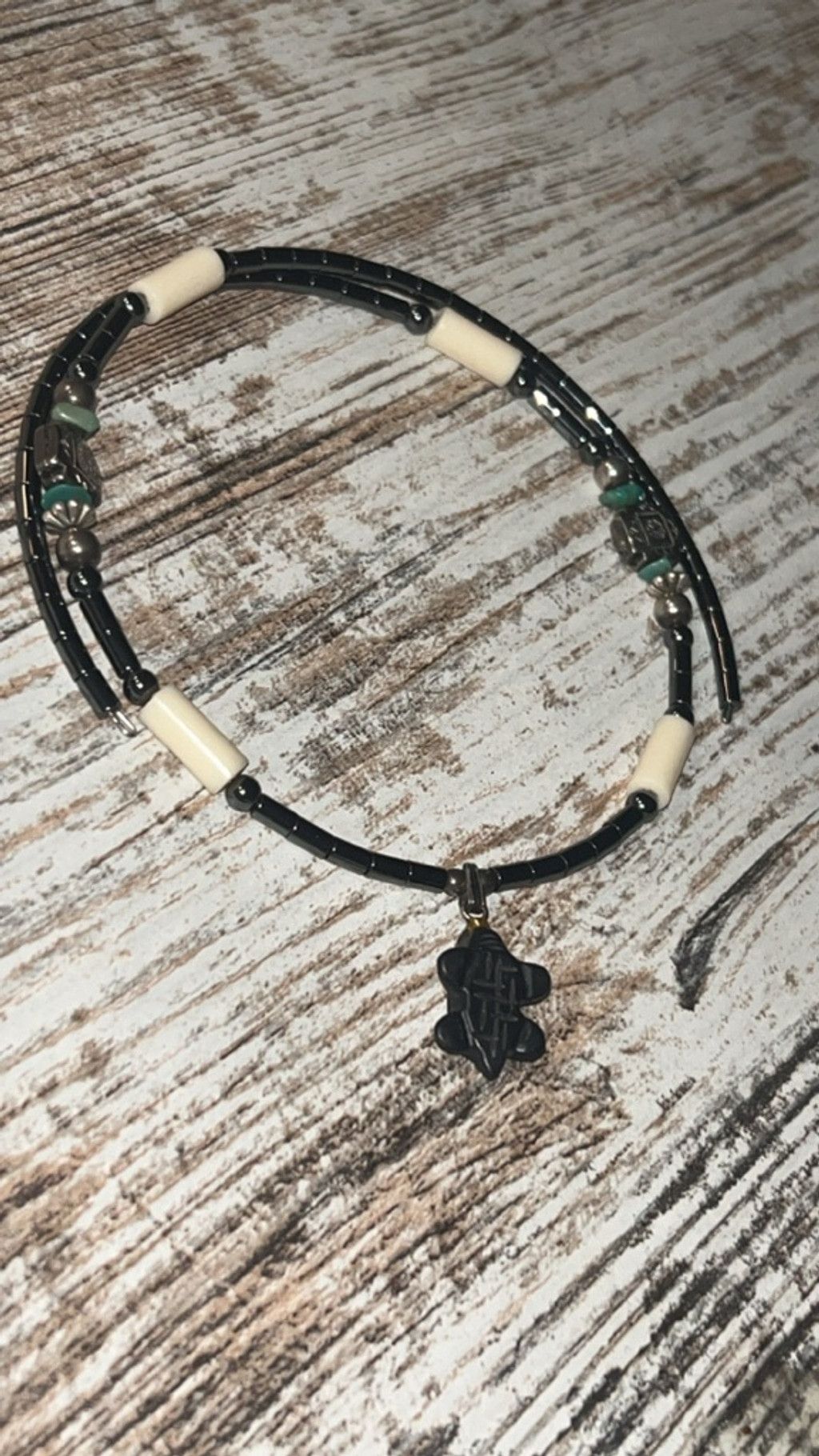 The Unbranded Brand Women's Unbranded Turtle Charm Beaded Necklace One Size Blac Size ONE SIZE - 2 Thumbnail