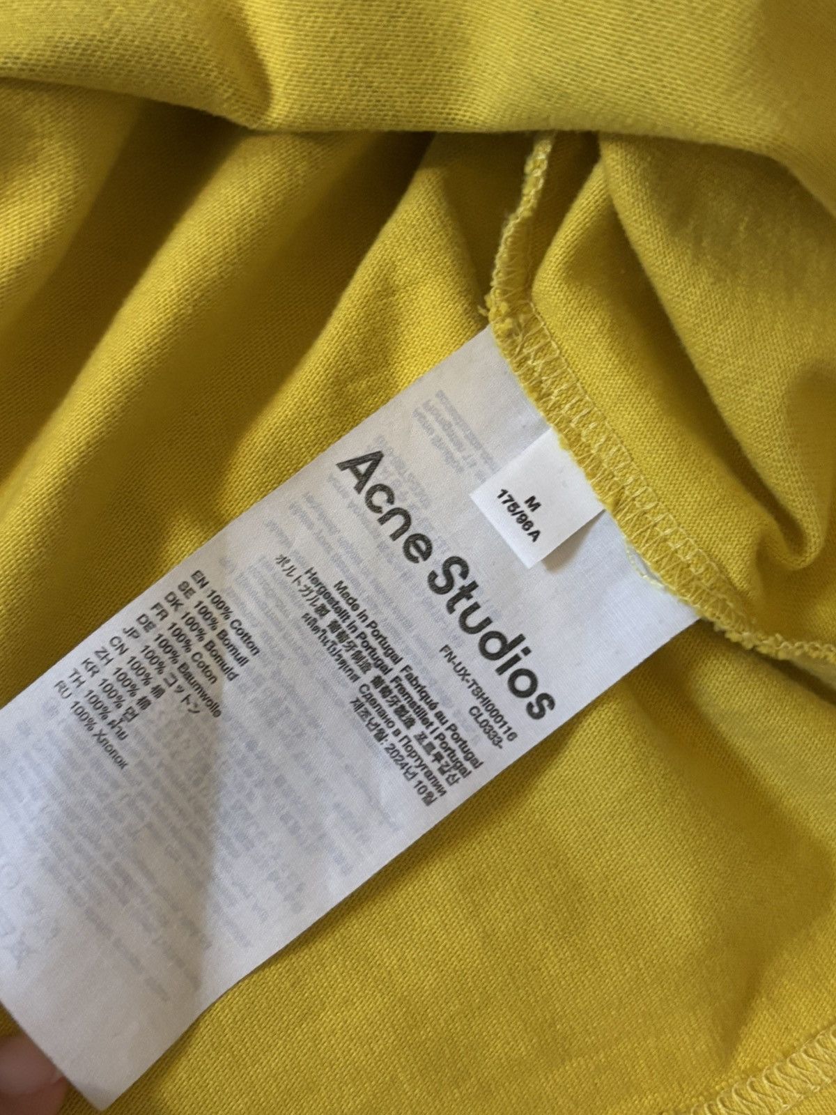 Acne Studios Acne Studios 1996 Graphic Logo T-Shirt Yellow/Black Size US M / EU 48-50 / 2 - 4 Thumbnail
