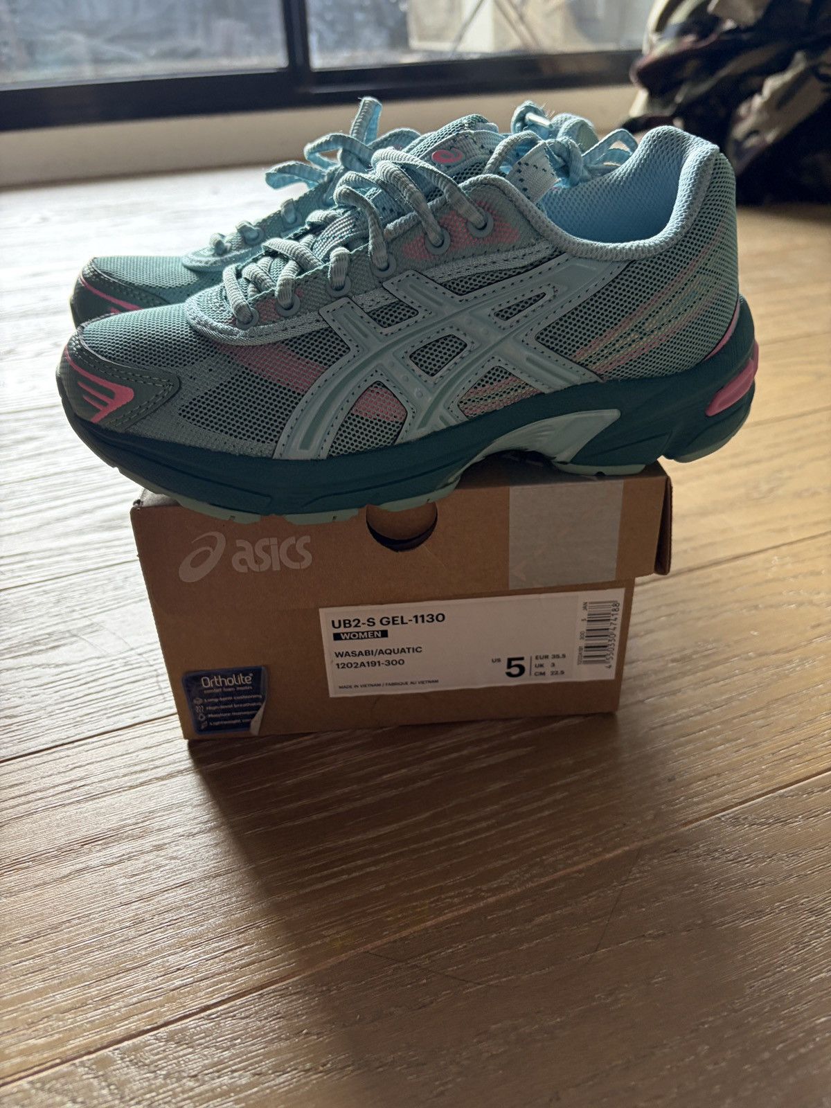 Asics × Kiko Kostadinov Kiko Kostadinov x ASICS UB2-S Gel 1130 'Wasabi Aquatic' Size US 5 / IT 35 - 4 Thumbnail