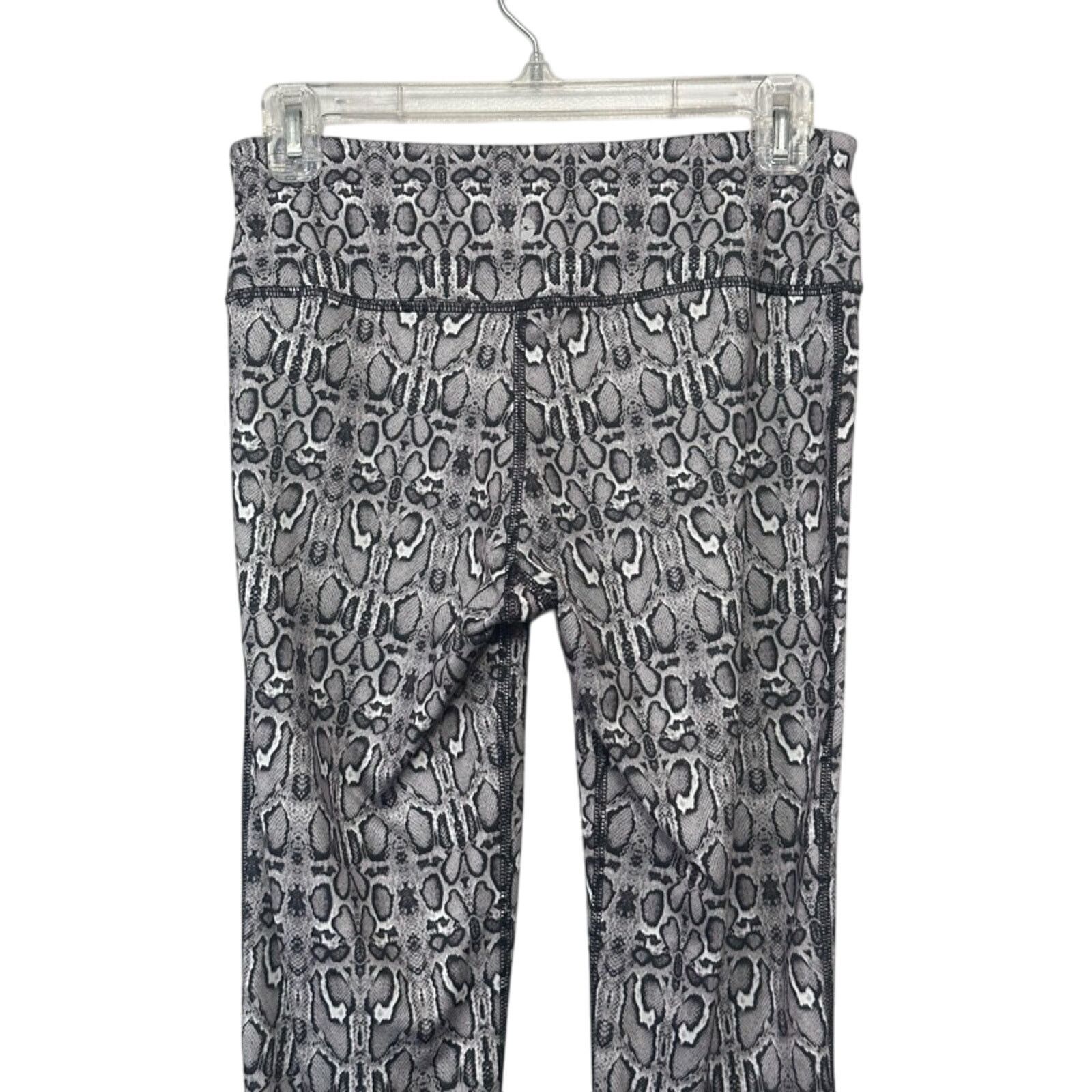 Other 90 Degree by Reflex Capri Leggings Stretchable Snake Gray S Size 29" - 5 Thumbnail