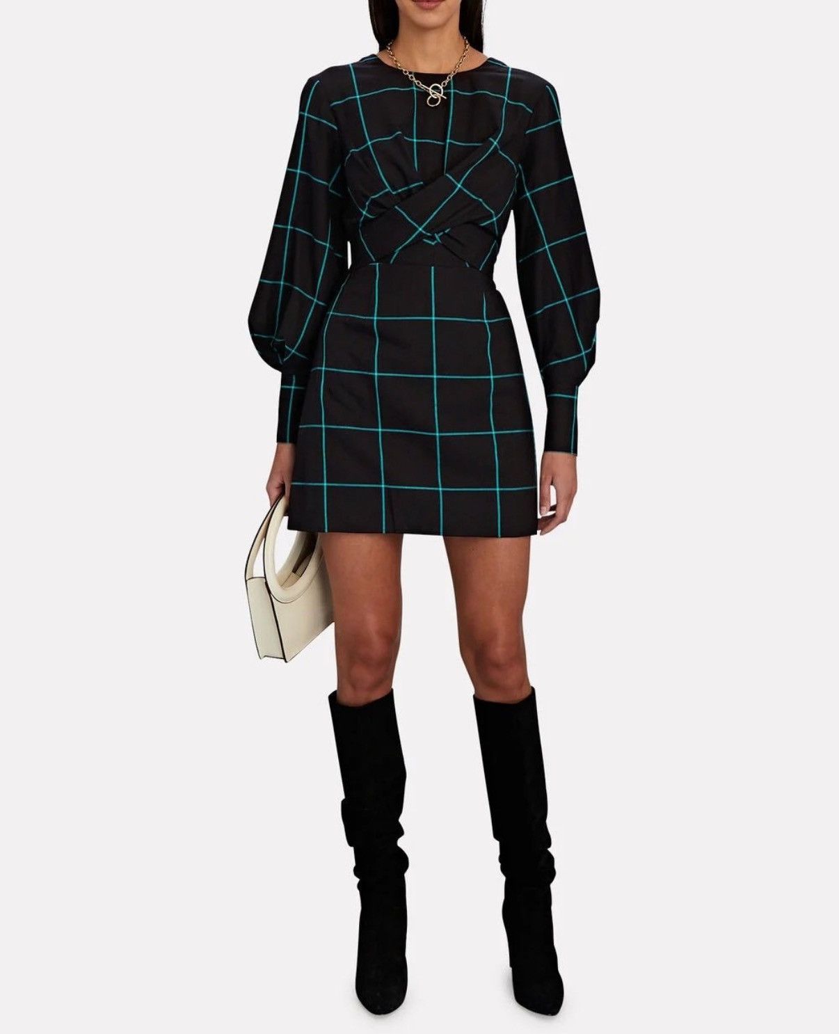Staud BNWT Staud Crosshill Plaid Dress Size Small Size S / US 4 / IT 40 - 1 Thumbnail