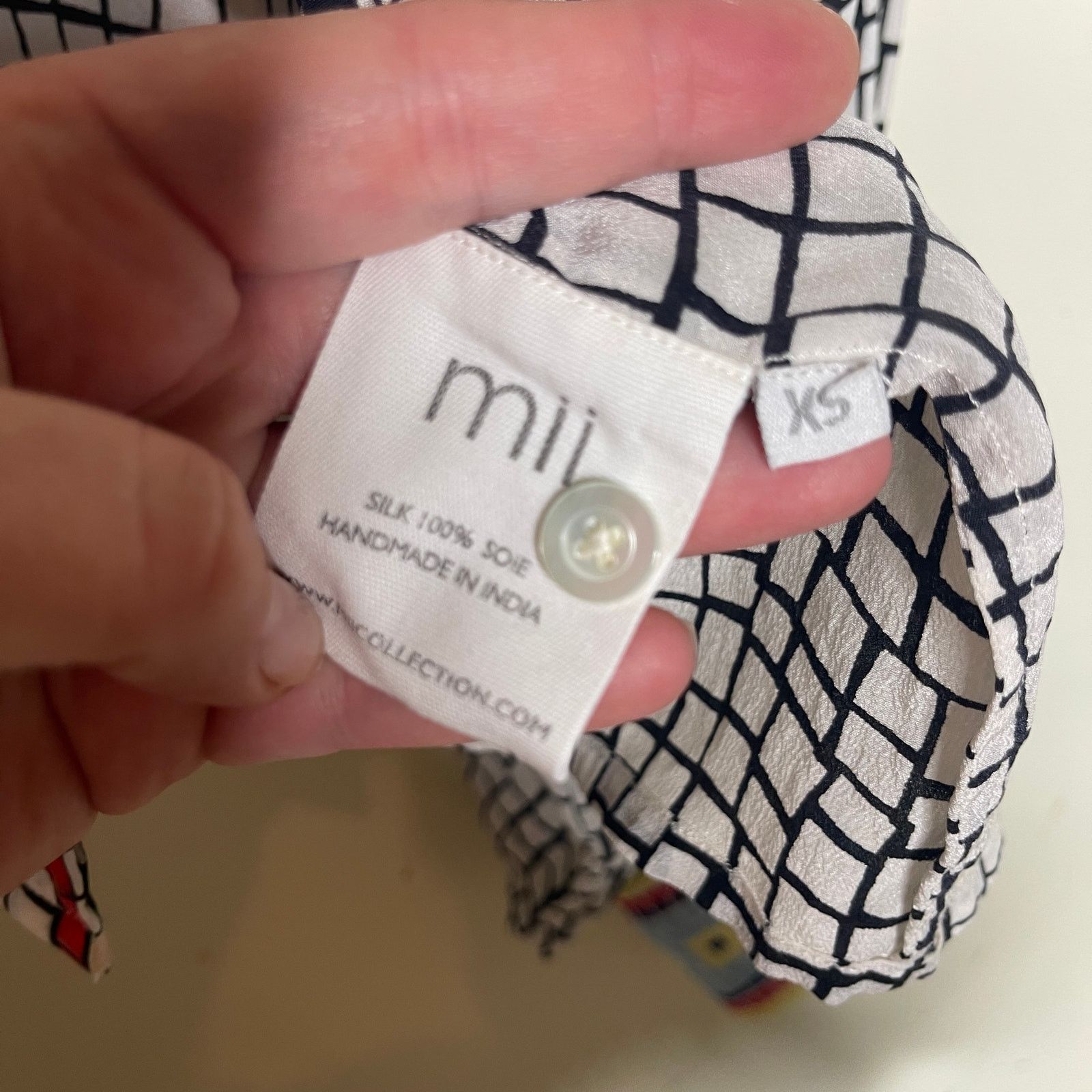 Other MII Aux Cyclades Collection 100% silk Mosaik Blouse sz XS Size XS / US 0-2 / IT 36-38 - 3 Thumbnail