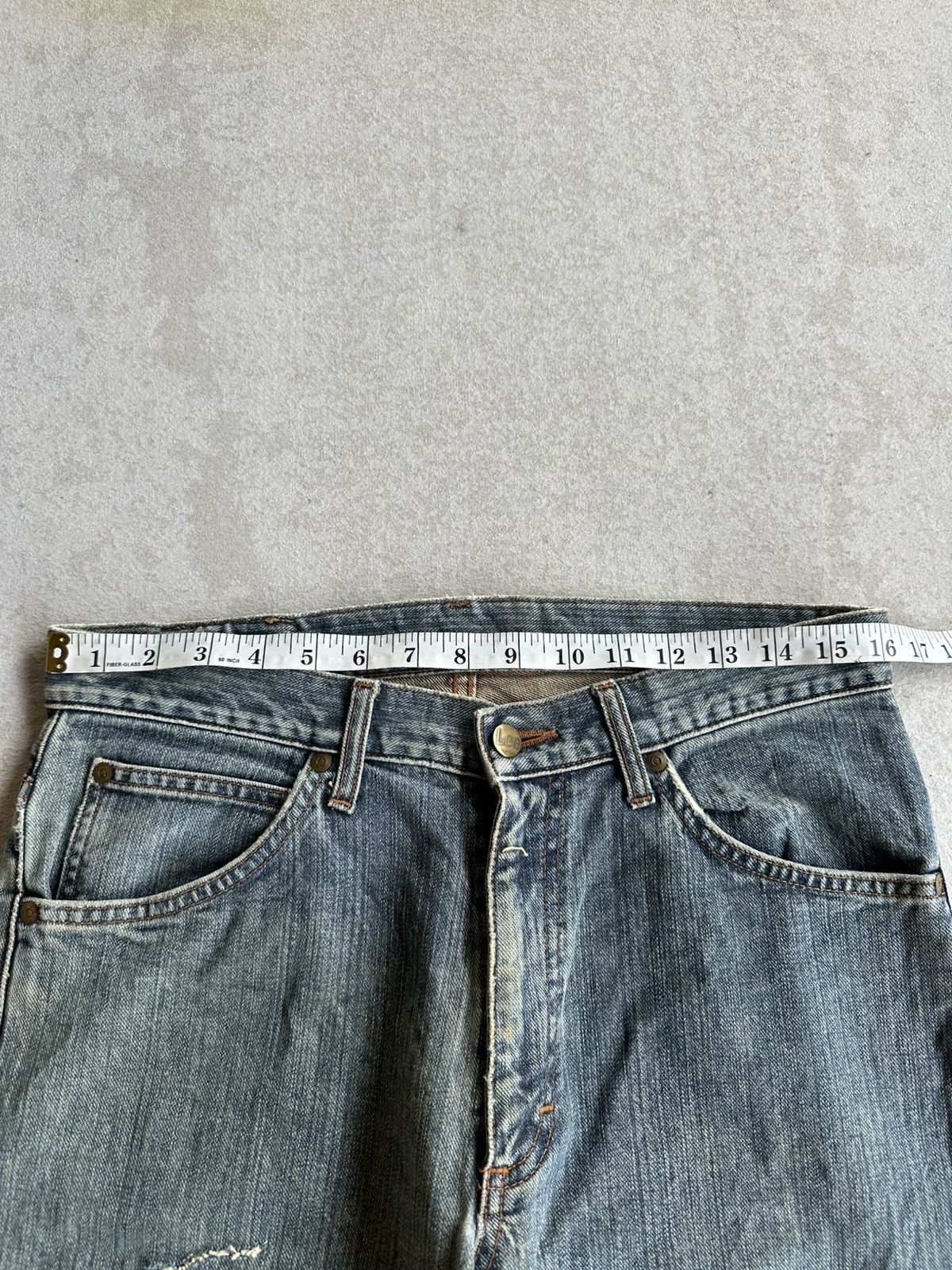 Lee OFFER ACCEPT🩸Vintage LEE Ripped Jean Distressed Denim Pants Size US 31 - 9 Thumbnail