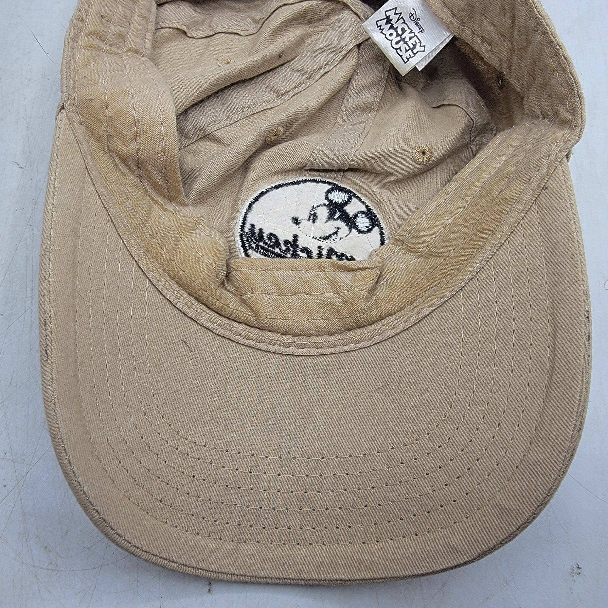 Disney Disney Mickey Mouse Beige Baseball Hat Cap Adjustable Casual Size ONE SIZE - 8 Thumbnail