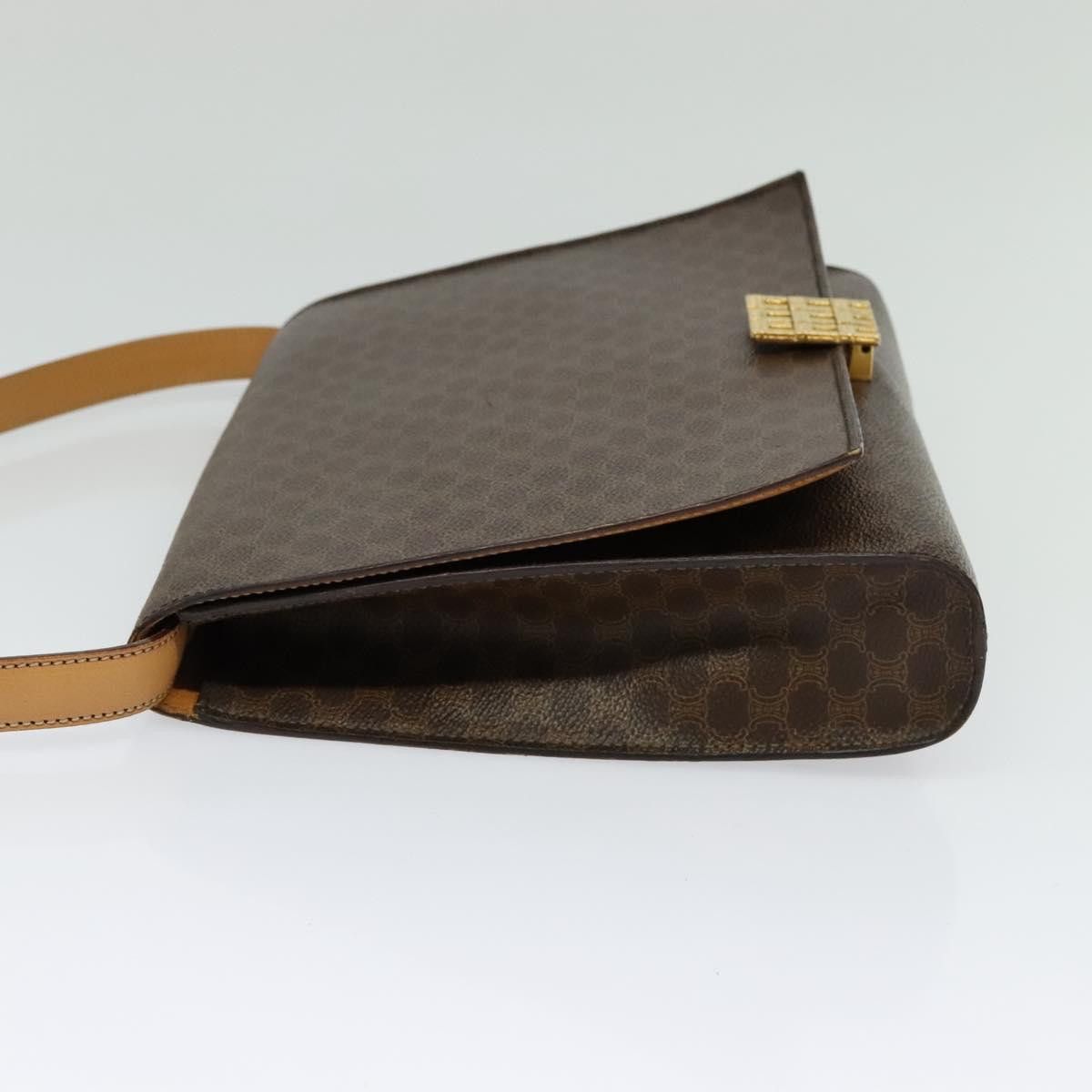 Celine CELINE Macadam Canvas Shoulder Bag Pvc Brown Gold Size ONE SIZE - 4 Thumbnail