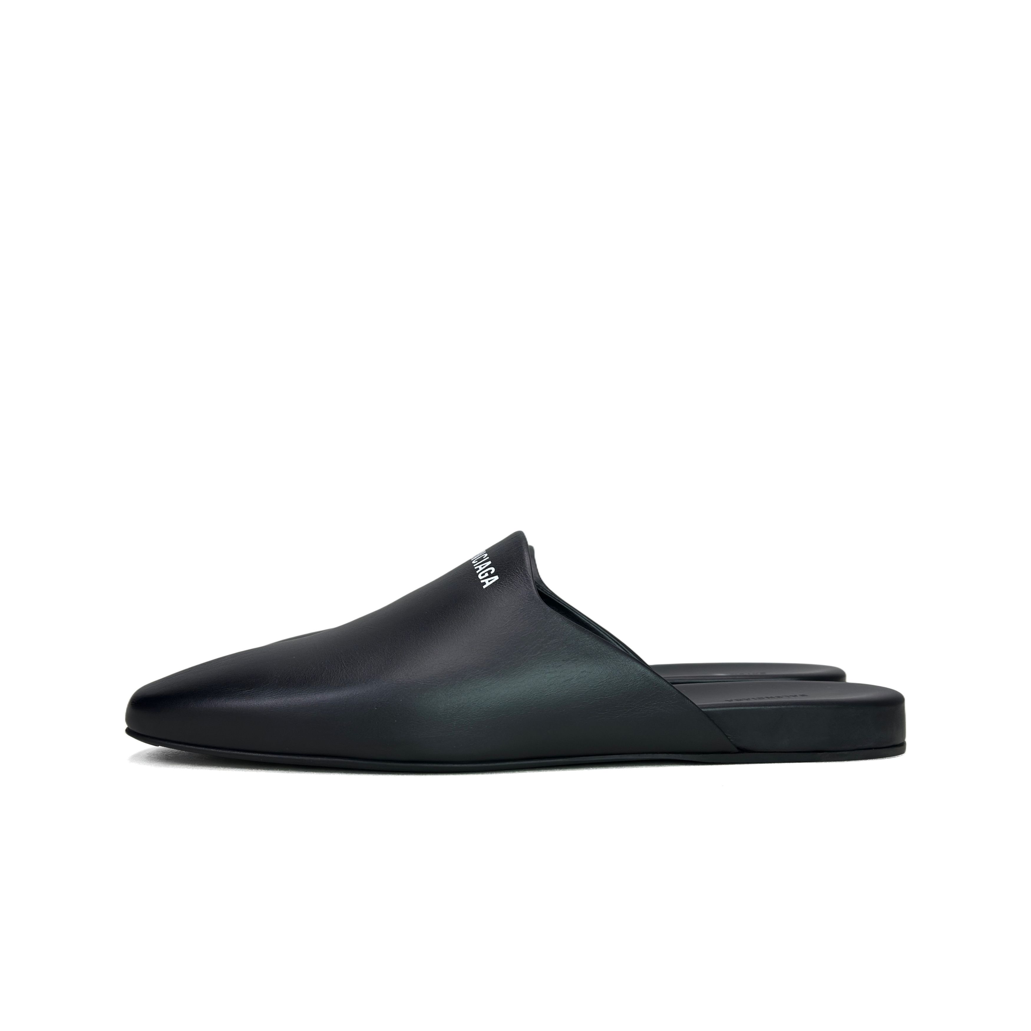 Balenciaga Balenciaga Logo Leather Mules Size 10 Size US 10 / EU 43 - 1 Thumbnail