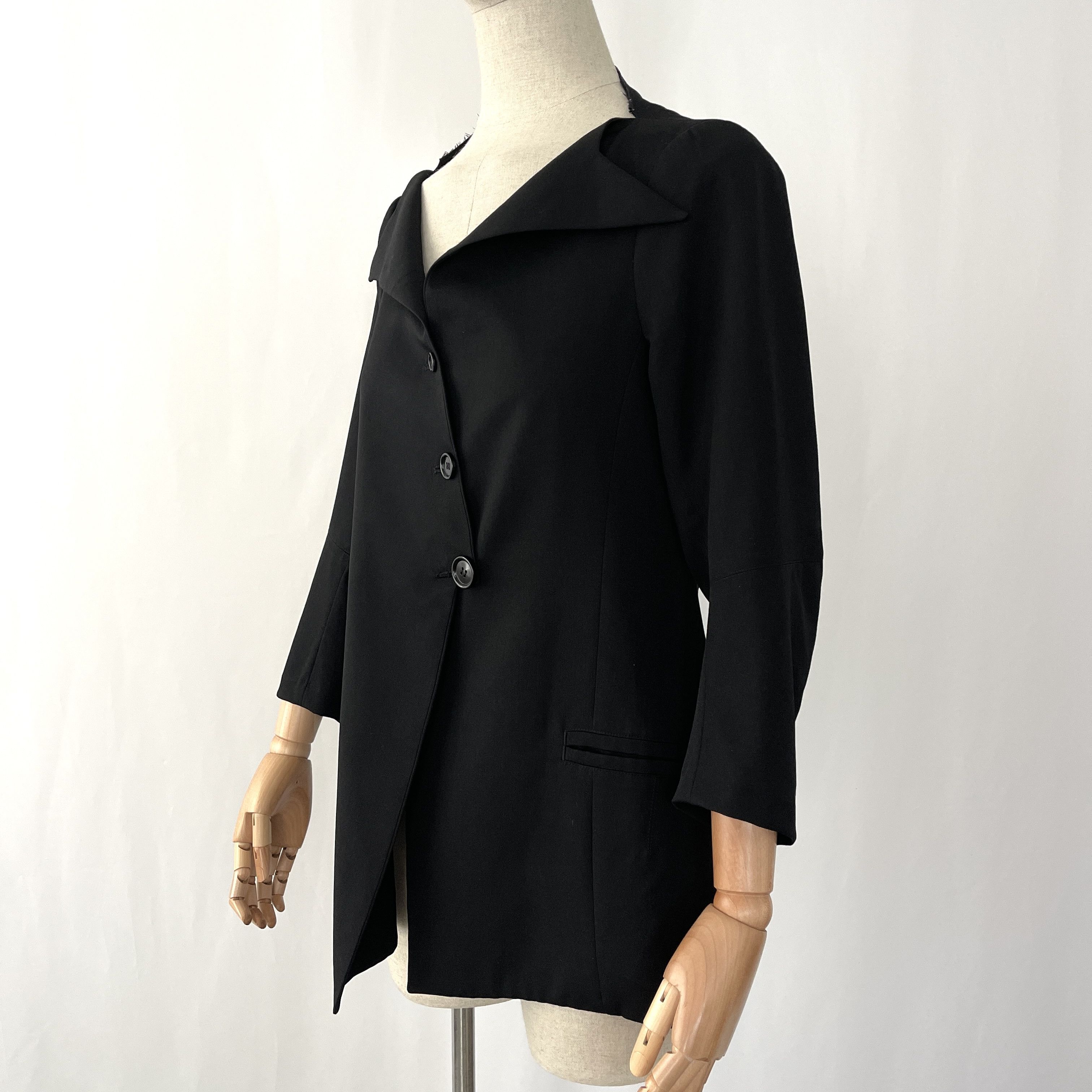 Yohji Yamamoto YOHJI YAMAMOTO Black Wool Jacket size 1 Size S / US 4 / IT 40 - 3 Thumbnail