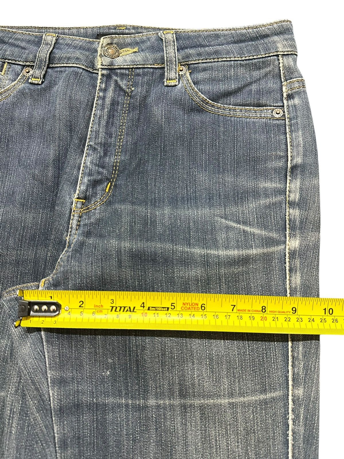 Japanese Brand Vintage Japanese Brand Blue Faded Wash Whiskers Bootcut Jean Size US 28 / EU 44 - 13 Thumbnail
