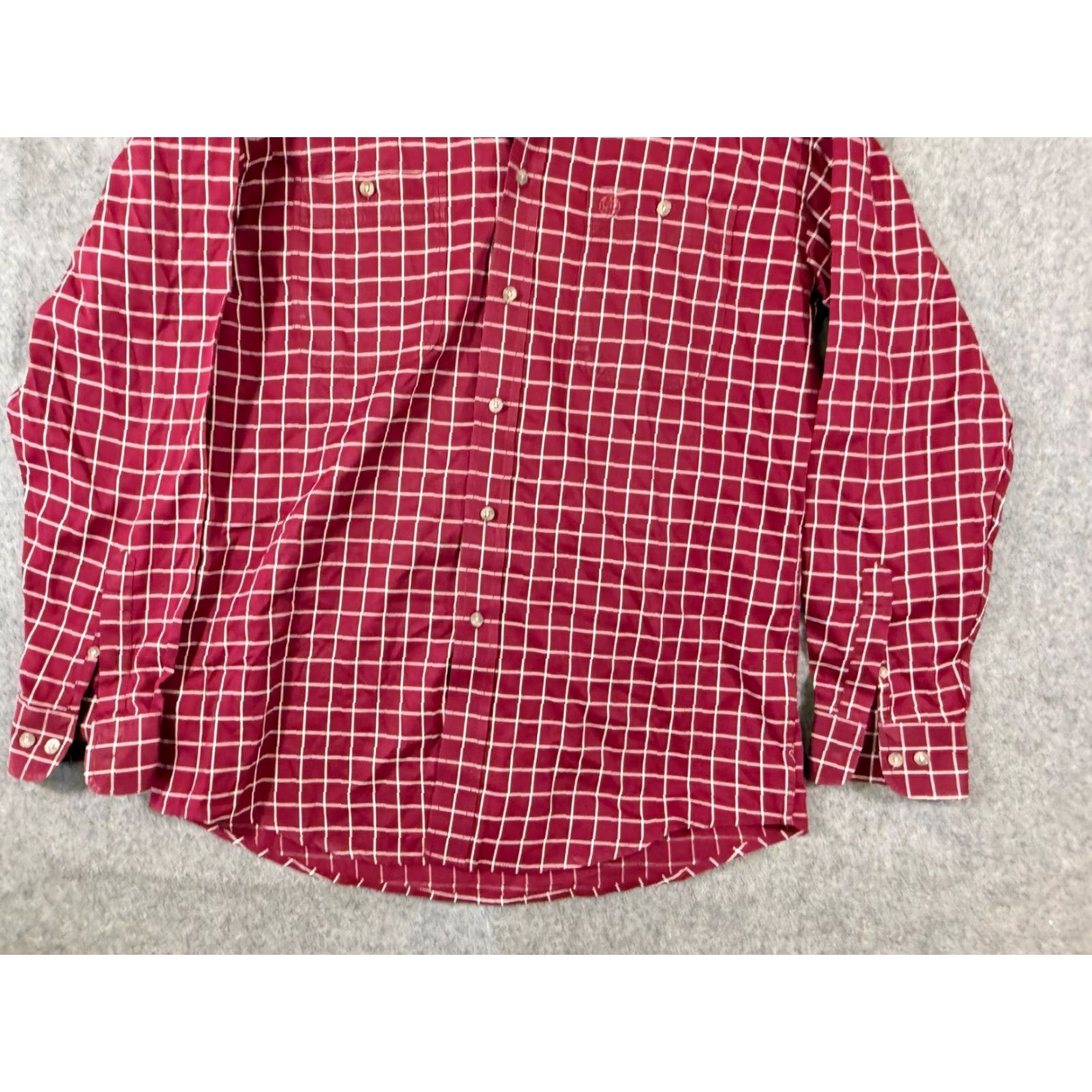 George George Strait Wrangler Western Shirt Mens M Red Checked Button Down Cowboy Cut Shirt Size US M / EU 48-50 / 2 - 4 Thumbnail