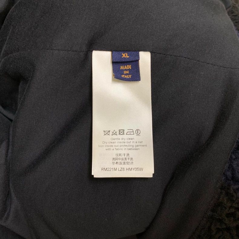 Louis Vuitton Louis Vuitton Blue and black checkerboard lambswool jacket Size US XL / EU 56 / 4 - 4 Thumbnail
