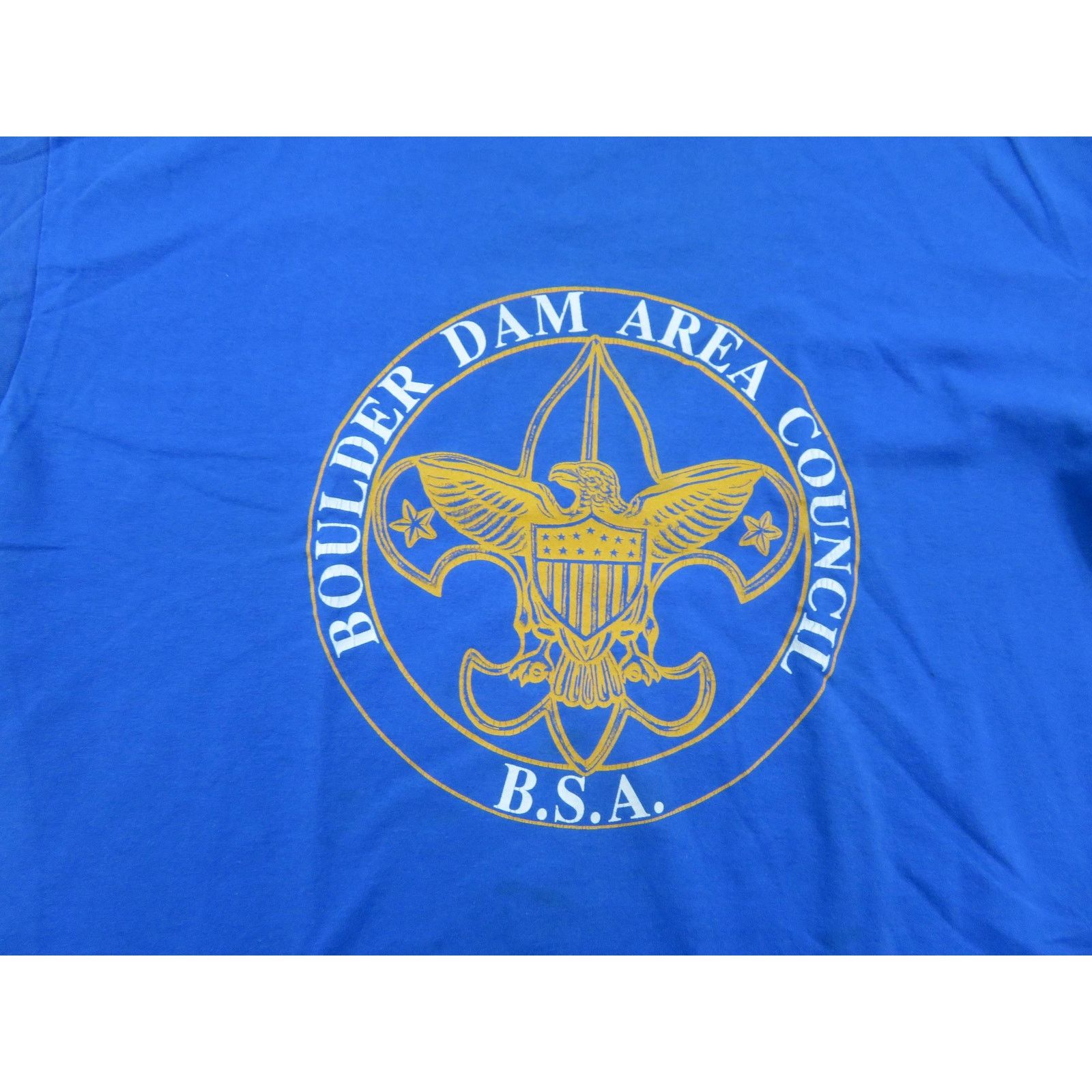 Hanes BSA Boulder Dam Council Boyscouts Blue Shirt Sz L-XL? 1980s Size US L / EU 52-54 / 3 - 2 Thumbnail