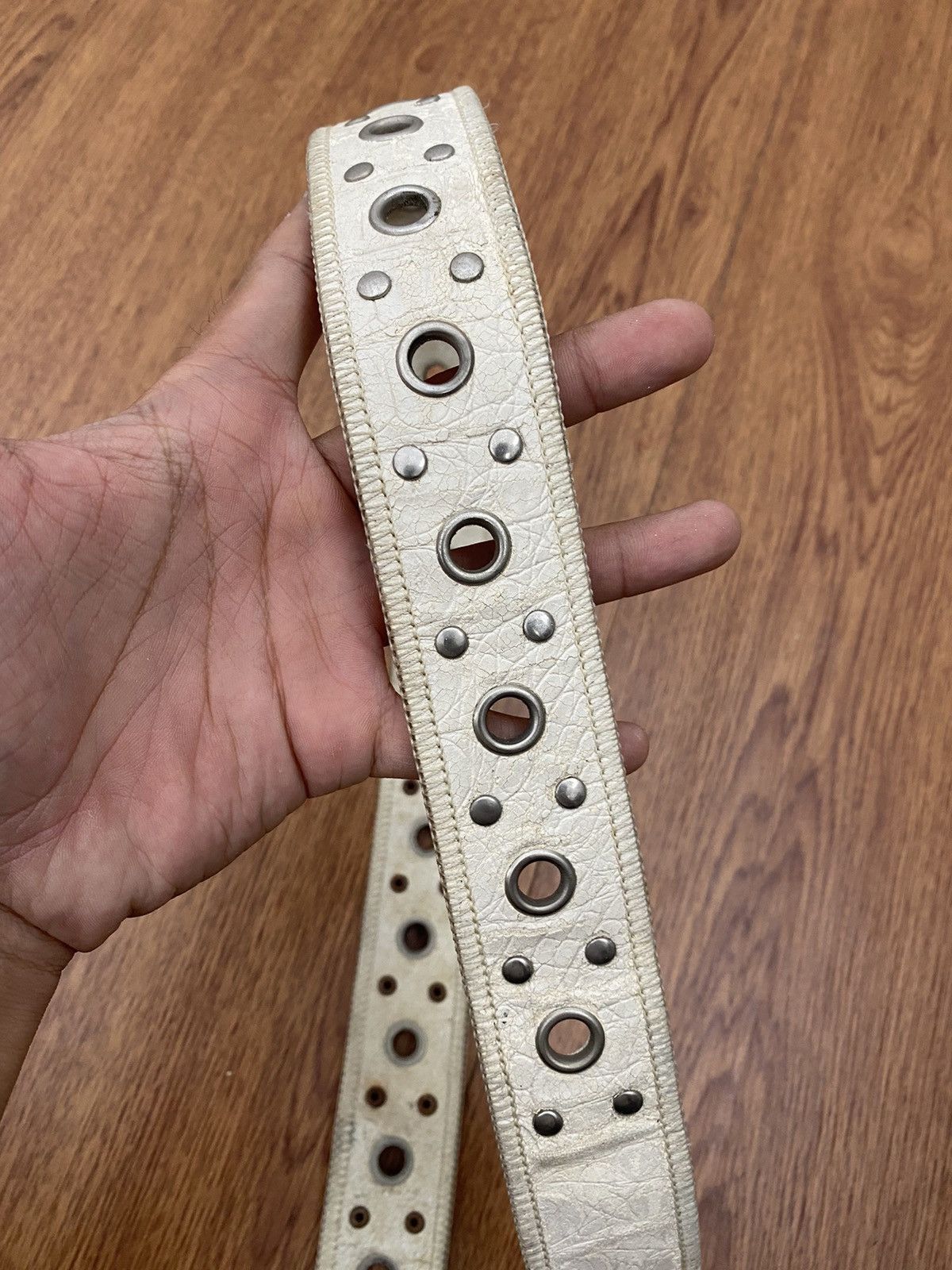 If Six Was Nine × Japanese Brand × Le Grande Bleu (L.G.B.) white ringer belt punk Size ONE SIZE - 3 Thumbnail