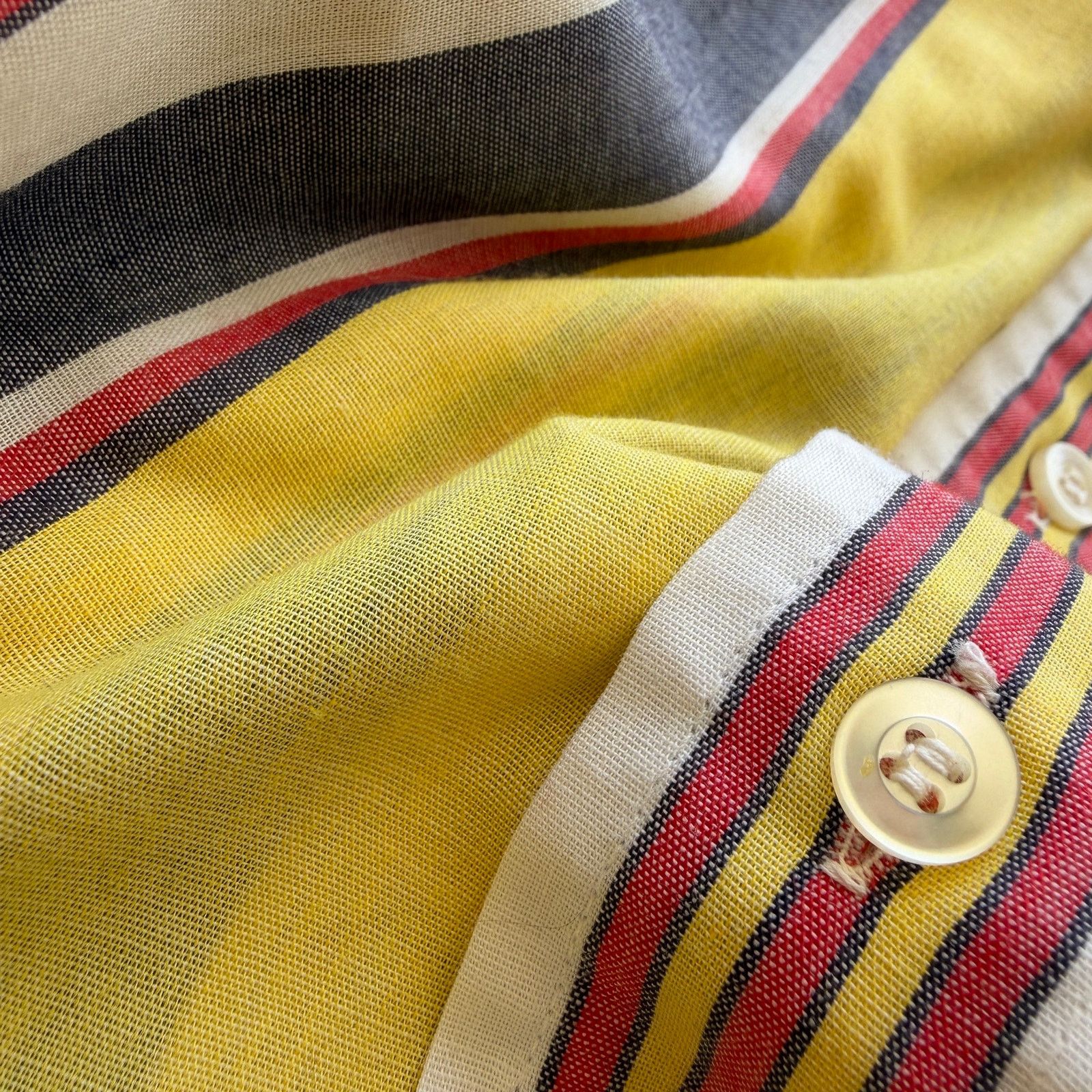 Other Vintage 70s BVD XKÉ Striped Dagger Collar button Shirt Size US L / EU 52-54 / 3 - 4 Thumbnail