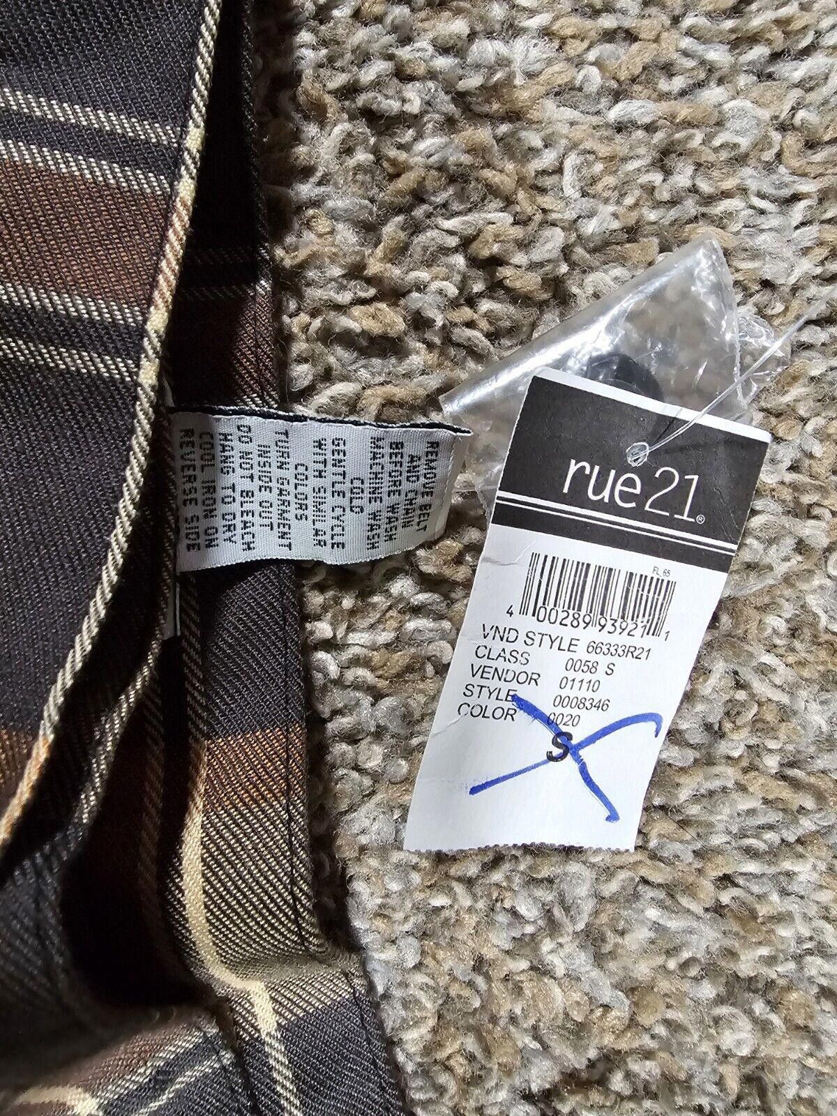 rue21 Rue 21 Brown Plaid Mini Skirt Small NWT Size 28" / US 6 / IT 42 - 2 Thumbnail