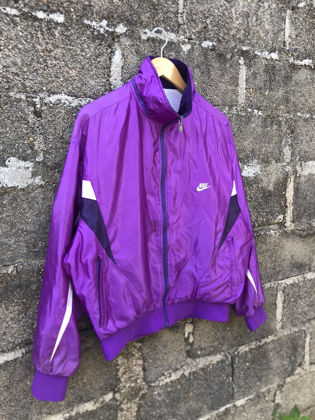 ⚡️Vintage 90s Nike Silver Tag Bomber Track Jacket