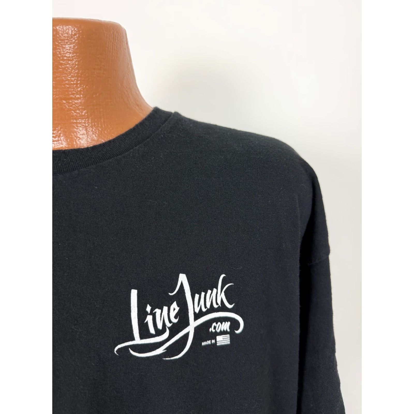 Vintage Lineman Shirt Bayside T-Shirt XXL Men Black 2016 Hurricane Matthew Good vs Evil Power Lines Linejunk USA Vintage No Size US XL / EU 56 / 4 - 3 Thumbnail