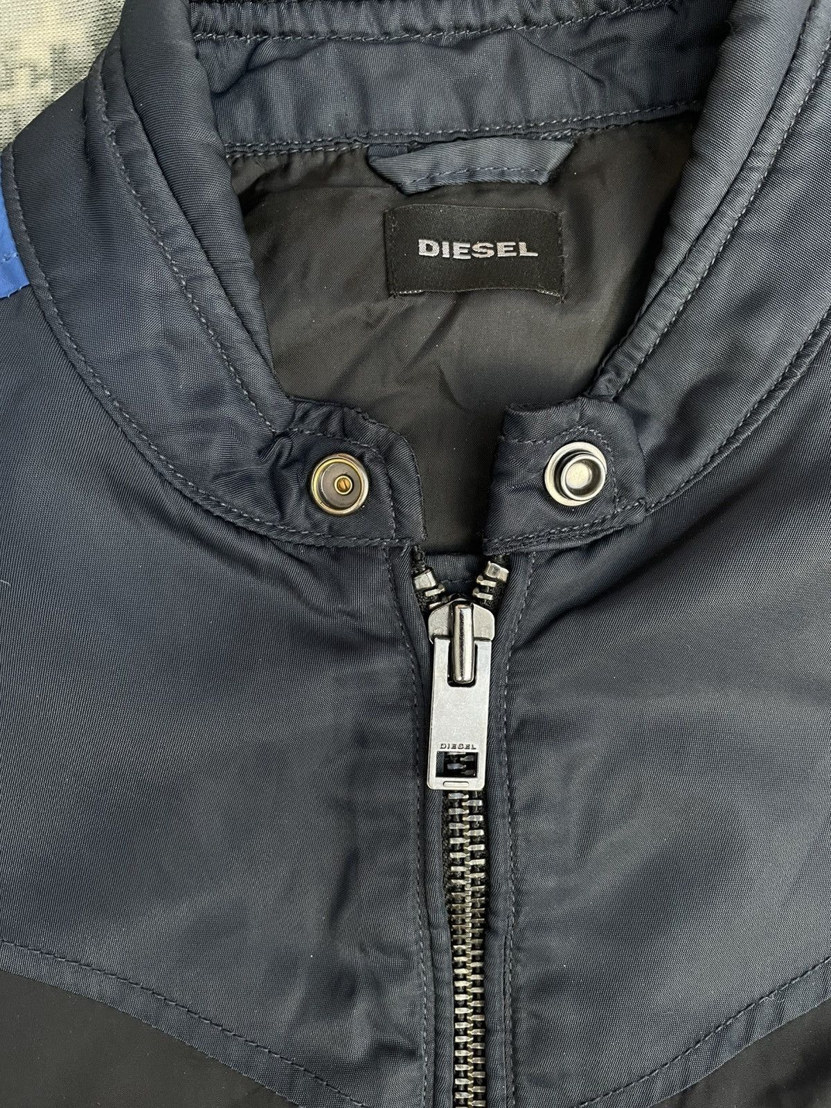 Diesel DIESEL Moto- Bomber Jacket - Navy/Electric Blue Size US XL / EU 56 / 4 - 4 Thumbnail