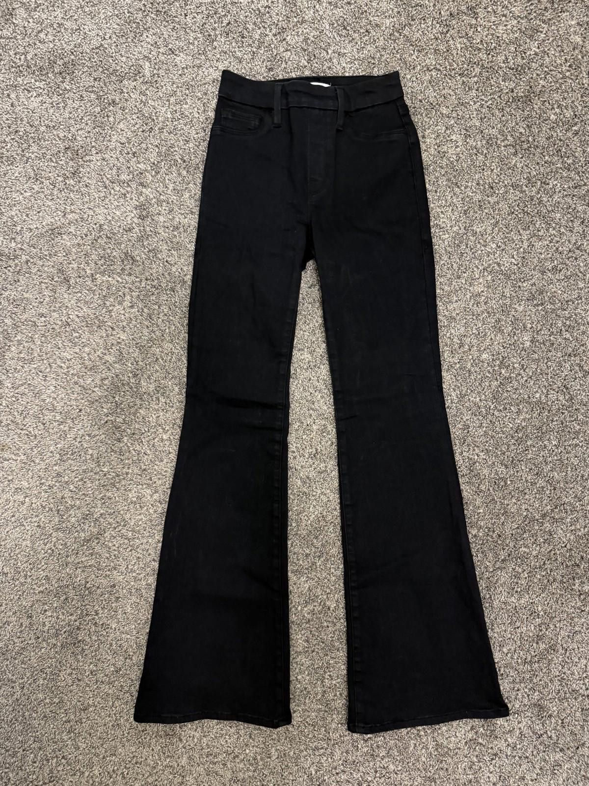 Other GOOD AMERICAN Power Stretch Pull-On Flare Jeans (SMALL) Size 28" / US 6 / IT 42 - 7 Thumbnail