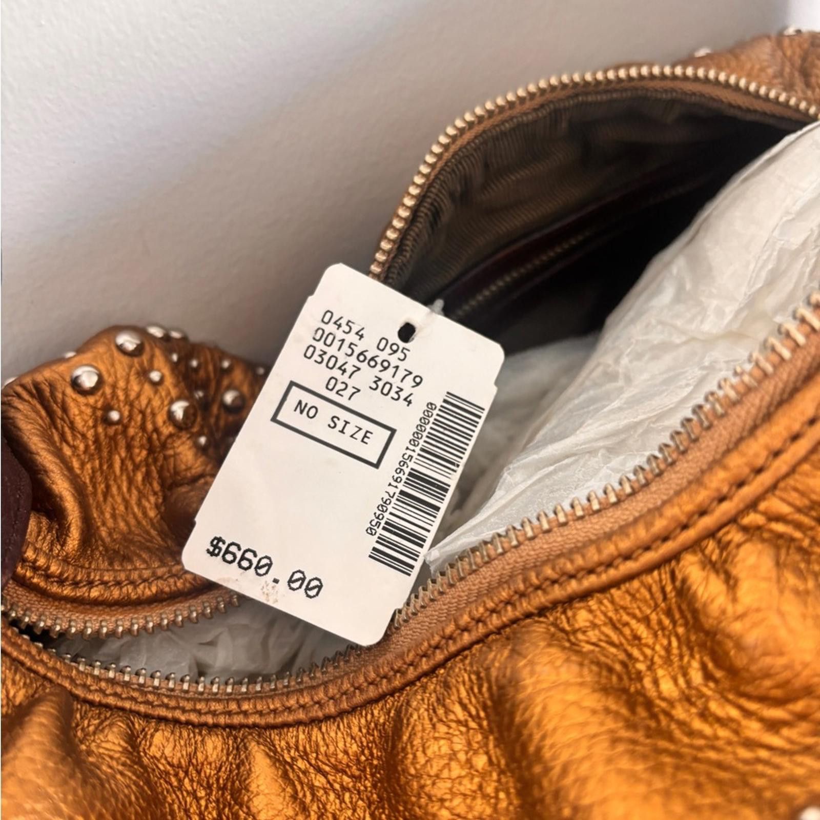 Cole Haan G Series" by Cole Haan - Studded Gold Handbag Size ONE SIZE - 3 Thumbnail
