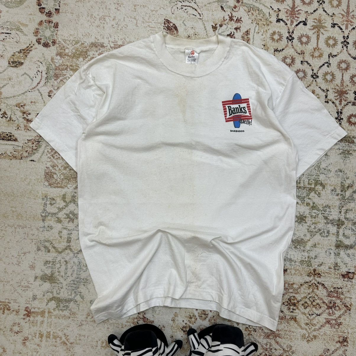 Vintage Vintage Banks Beer Barbados Adult T-shirts Big Logo 00s Size US L / EU 52-54 / 3 - 2 Thumbnail