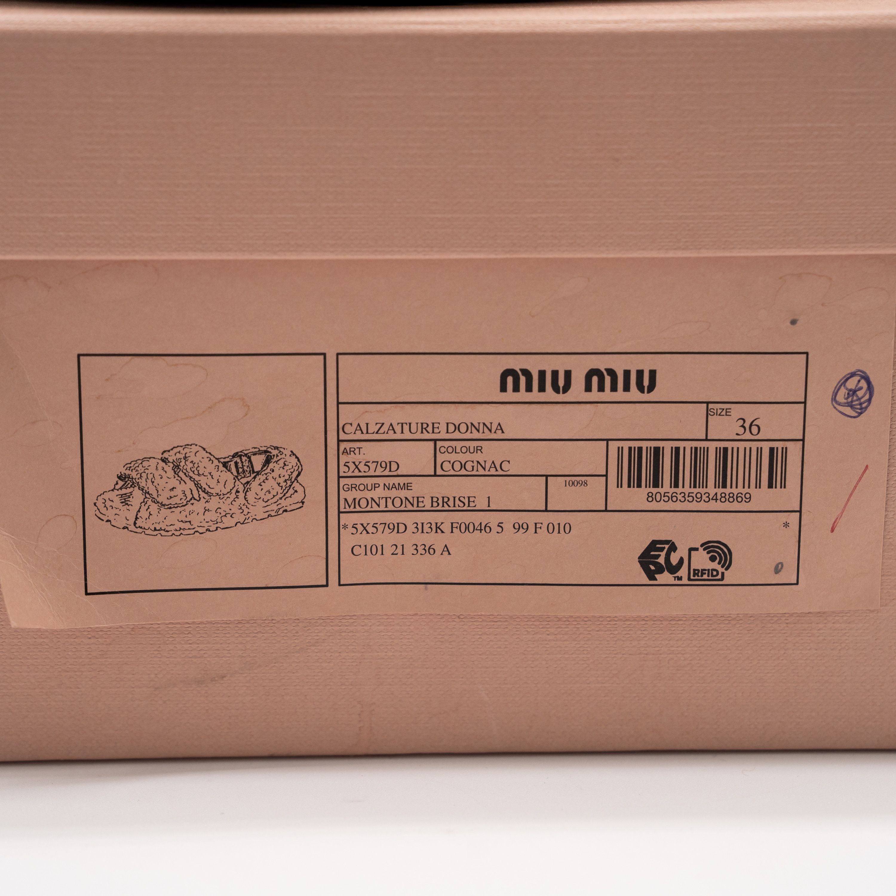 Miu Miu 36eu 6 US Miu Miu Camel Brown Shearling Sandals Size US 6 / IT 36 - 13 Thumbnail