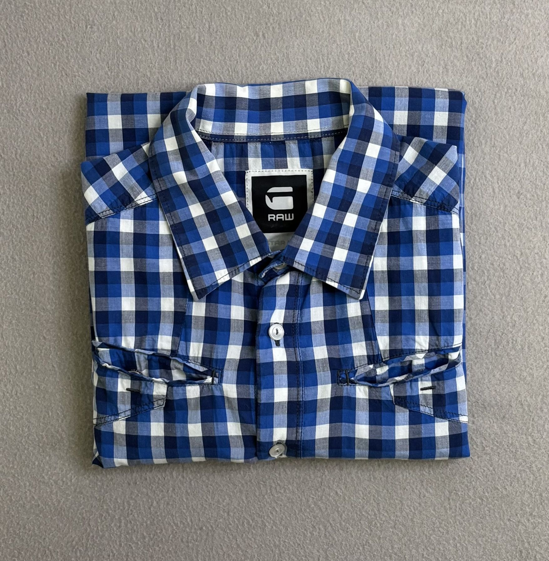 G-Star G Star Raw Shirt Medium blue white check Size US M / EU 48-50 / 2 - 18 Thumbnail