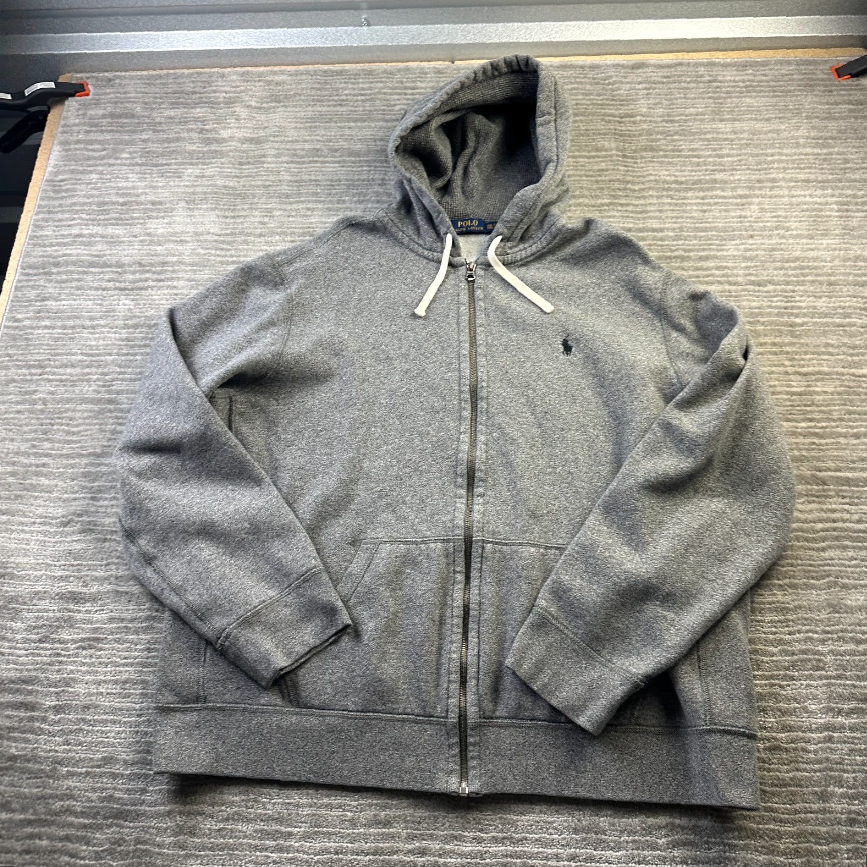 Polo Ralph Lauren Polo Ralph Lauren Hoodie Mens 2XL Gray Full Zip Hooded Pony Logo Knit Heavy Size US XXL / EU 58 / 5 - 2 Thumbnail