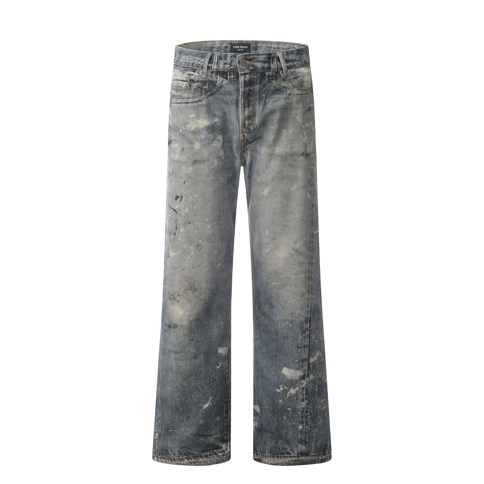 Japanese Brand Blue Distressed Relaxed Fit Men's Denim Jeans Size US 30 / EU 46 - 5 Thumbnail