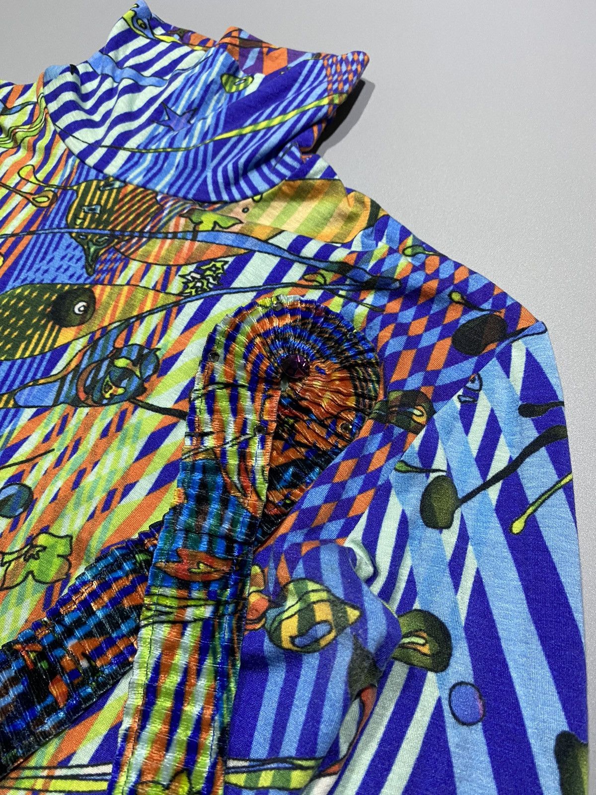 Issey Miyake SS14 Printed Top Size M / US 6-8 / IT 42-44 - 3 Thumbnail