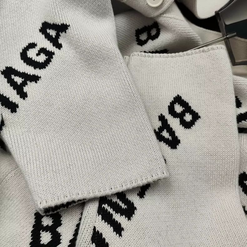 Balenciaga Balenciaga Knitted cardigan sweater full of logo Size XS / US 0-2 / IT 36-38 - 8 Thumbnail