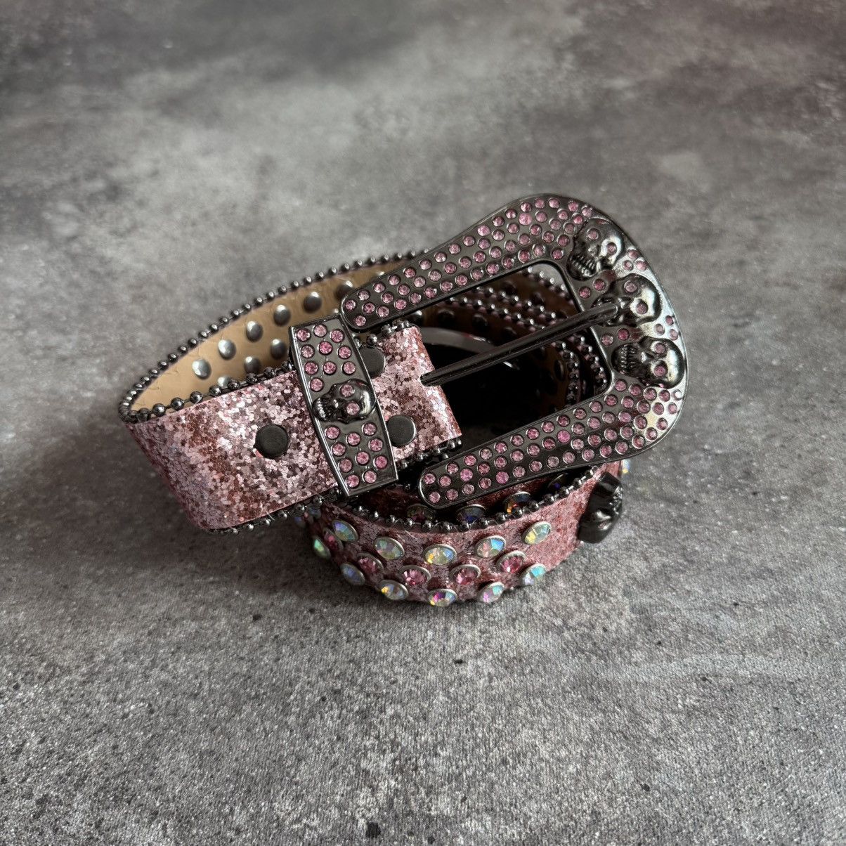 Hysteric Glamour × Japanese Brand Amazing Y2K Skull Rhinestones BB Simon Style Unisex Belt Size ONE SIZE - 7 Thumbnail