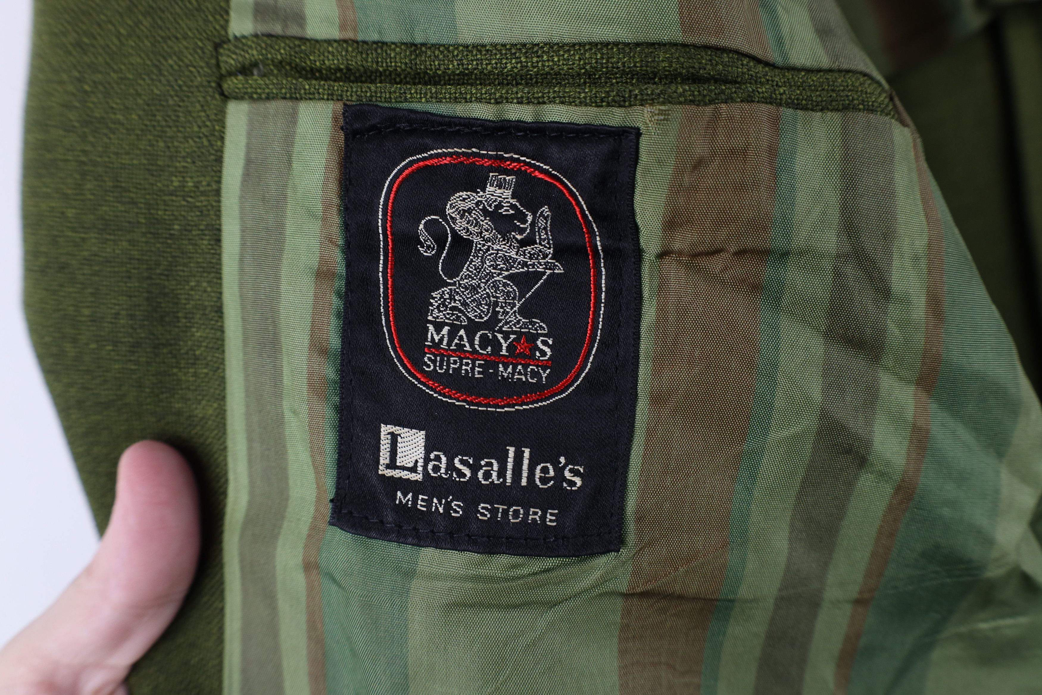 Vintage Vintage 50s 60s Macys Breasted Blazer Suit Jacket Green USA Size US XXL / EU 58 / 5 - 12 Thumbnail