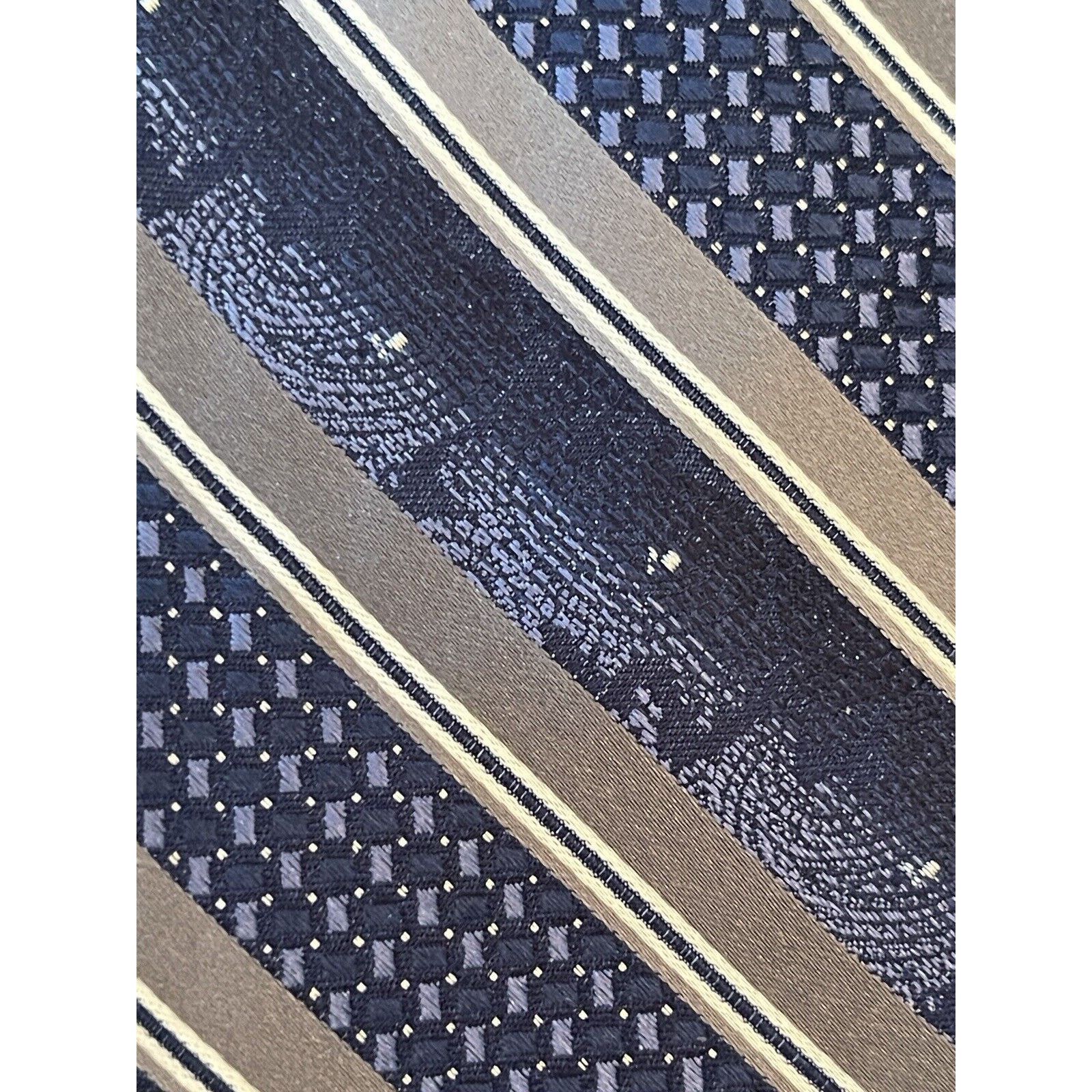 Pronto Uomo Pronto Uomo Blue Gray 100% Silk Men’s Neck Tie Made In China Size ONE SIZE - 9 Thumbnail